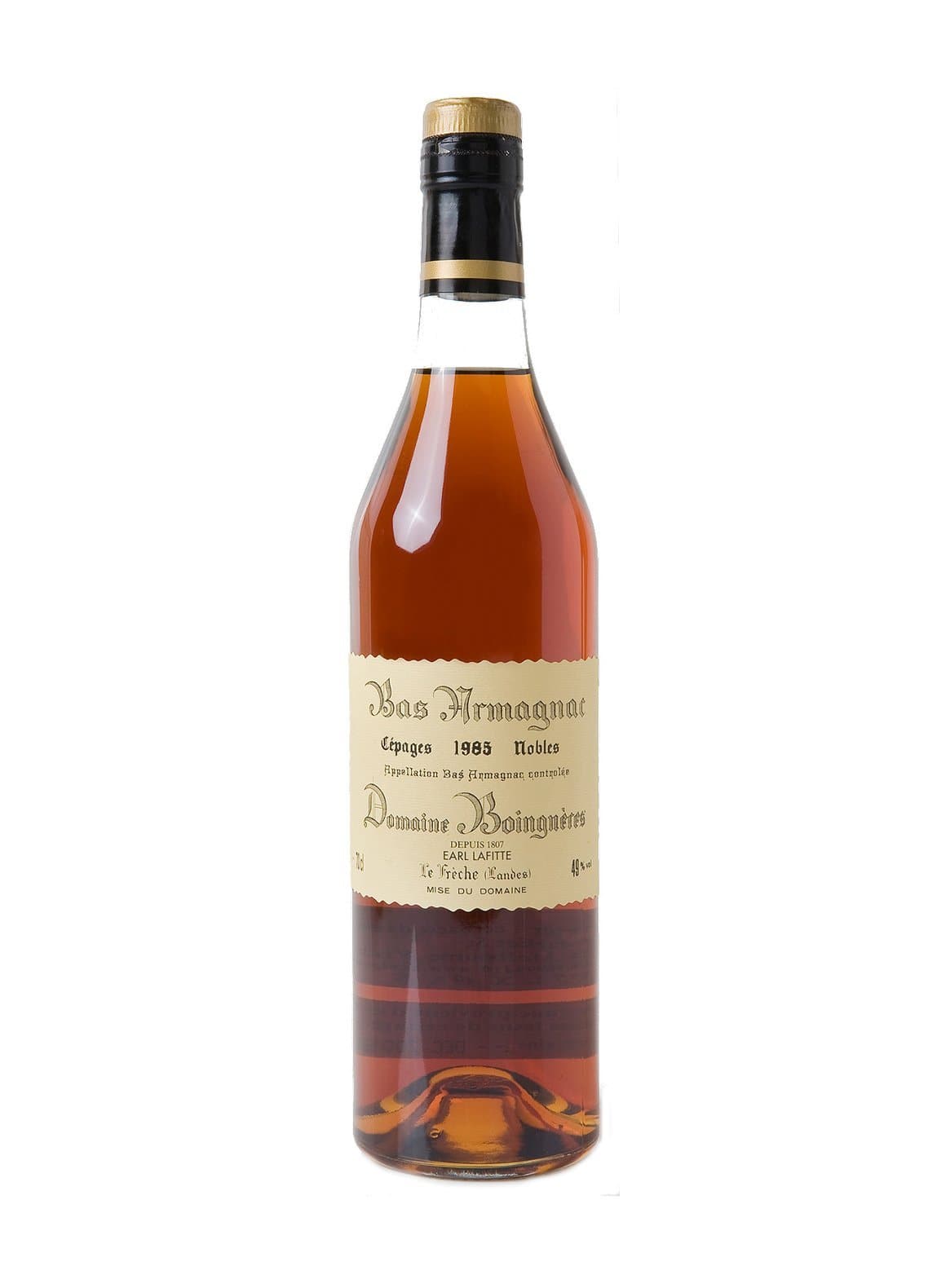 Domaine Boingneres 1985 Cepages Nobles Grand Bas Armagnac 49% 700ml | Brandy | Shop online at Spirits of France