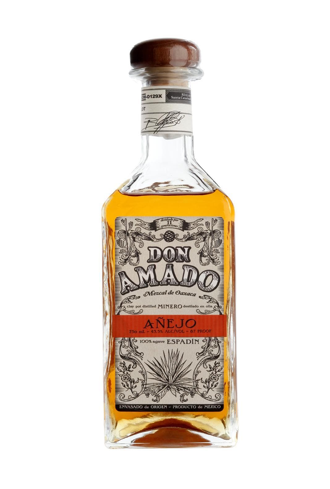 Don Amado Mezcal Anejo Oaxaca 100% Agave 40% 750ml | Liquor & Spirits | Shop online at Spirits of France