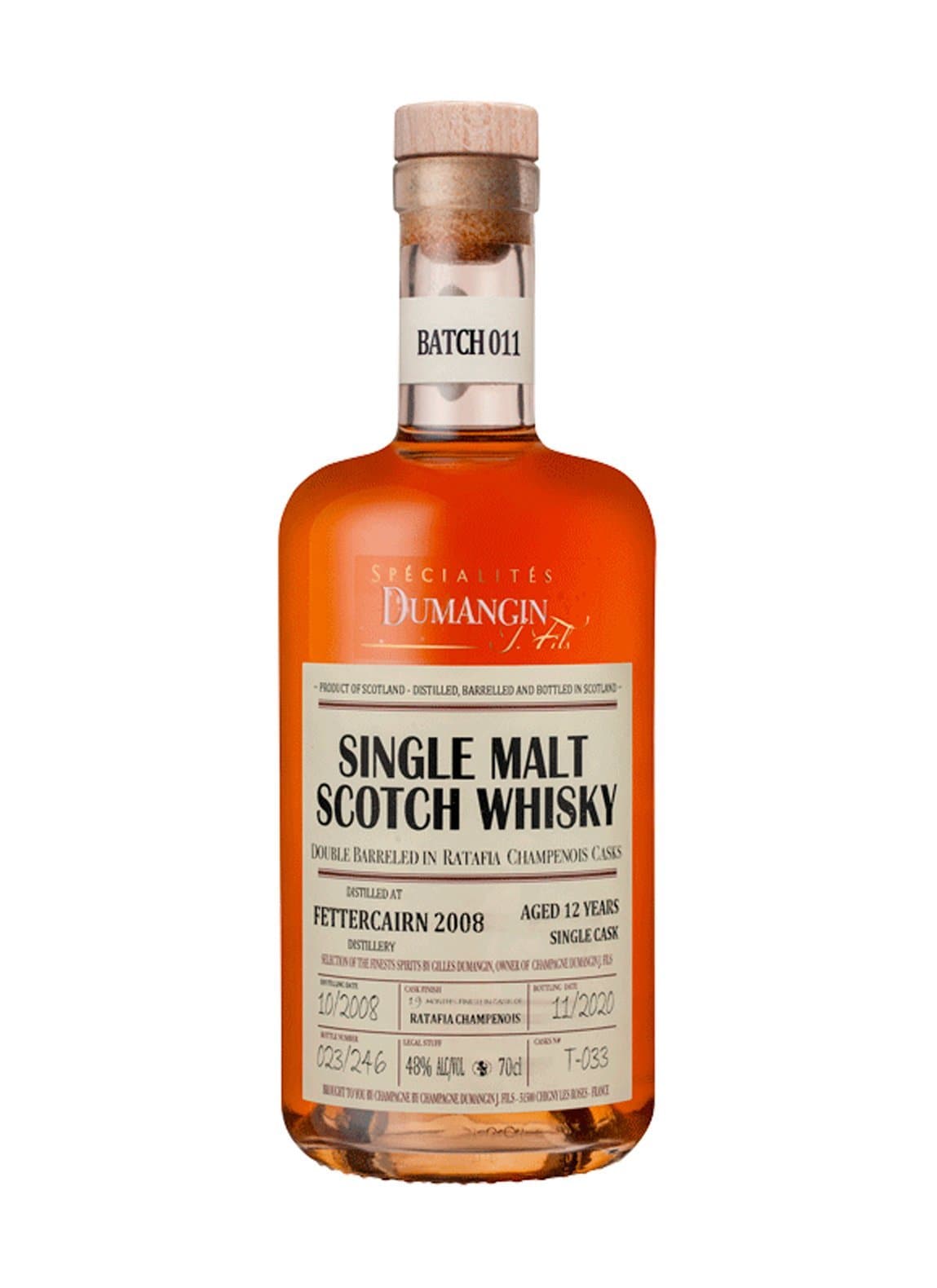 Dumangin Batch 011 Fettercairn 2008 Single Malt Scotch Whisky 48% 700ml | Whiskey | Shop online at Spirits of France