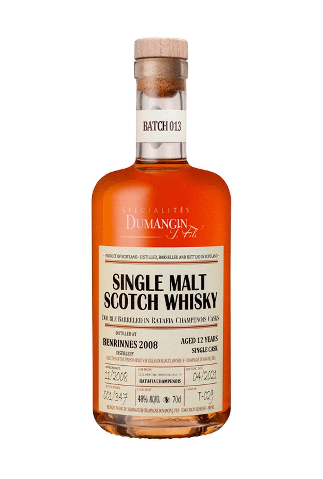 Dumangin Batch 013 Benrinnes (Scotland) 2008 Single Malt Whisky 48% 700ml | Whiskey | Shop online at Spirits of France