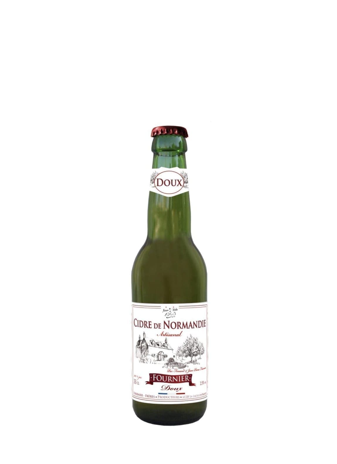Fournier Doux Cidre de Normandie (Sweet Apple Cider) Artisanal 2.5% 330ml | Hard Cider | Shop online at Spirits of France