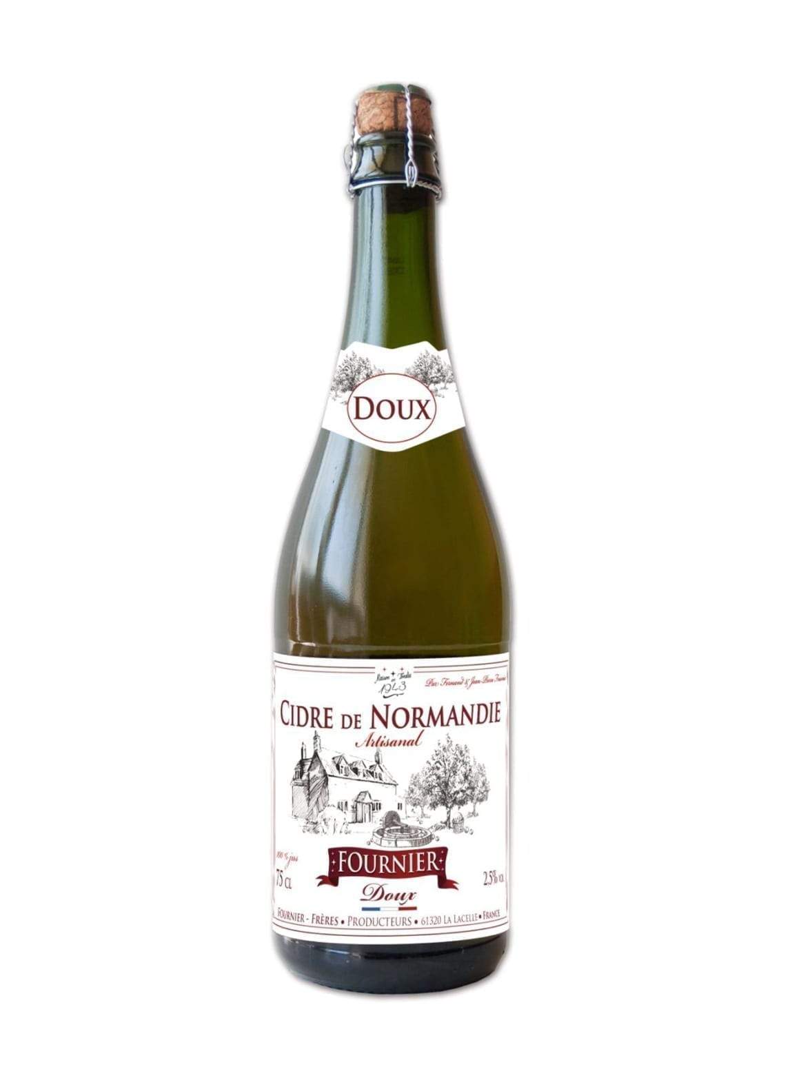Fournier Doux Cidre de Normandie sweet apple cider) Artisanal 2.5% 750ml | Hard Cider | Shop online at Spirits of France