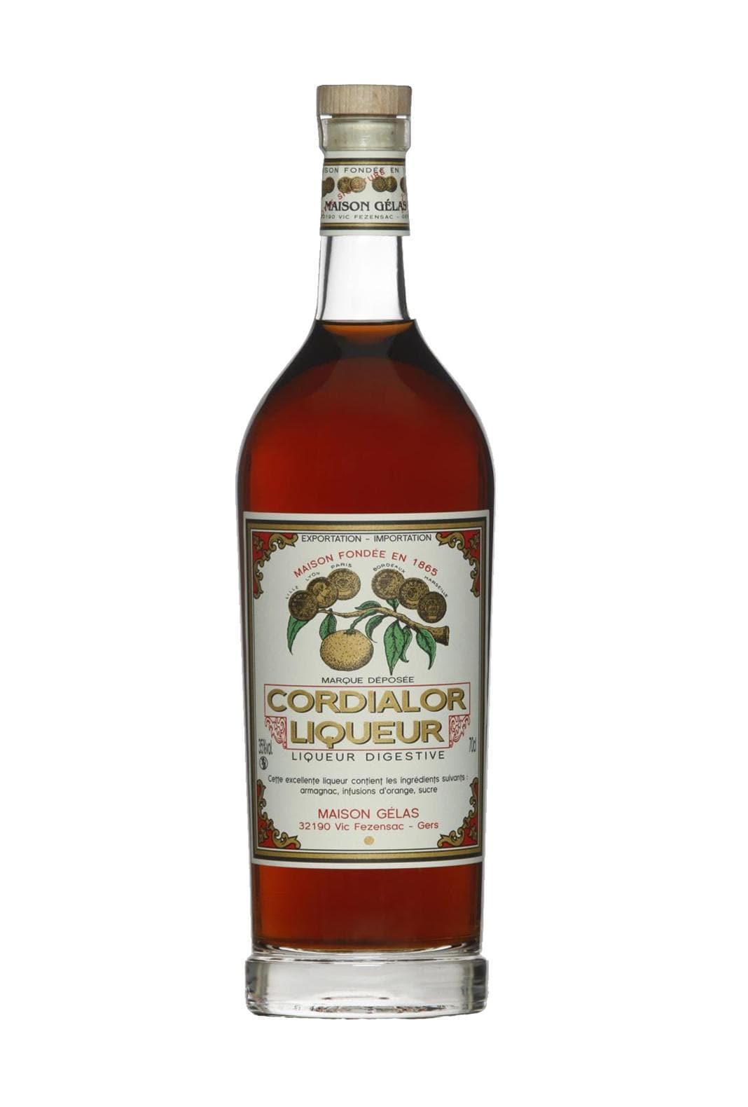 Gelas Cordialor Liqueur d'Orange et Armagnac (Green orange skins) 700ml 35% | Brandy | Shop online at Spirits of France