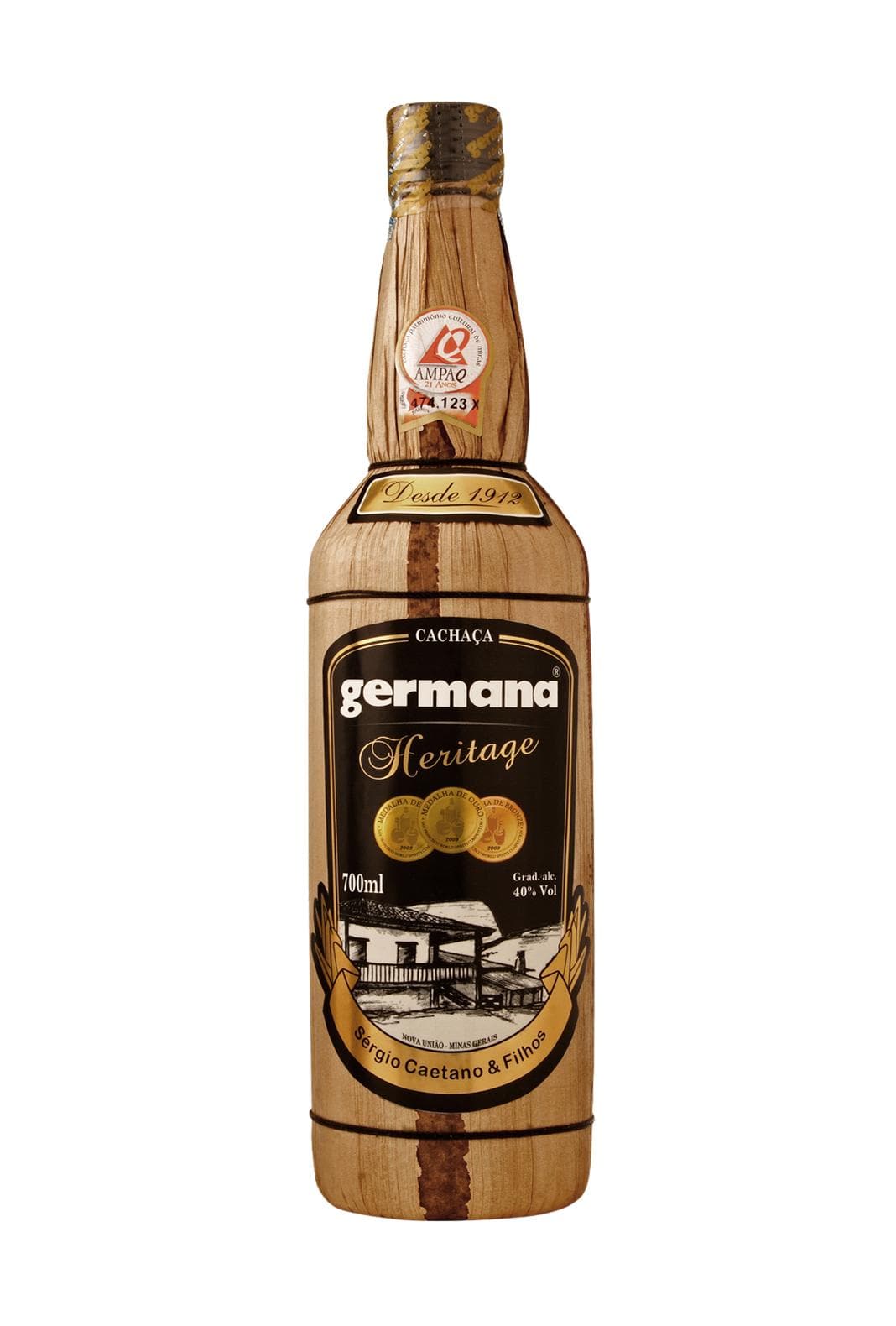 Germana Cachaca Heritage 10 years 40% 700ml | Alcoholic Beverages | Shop online at Spirits of France