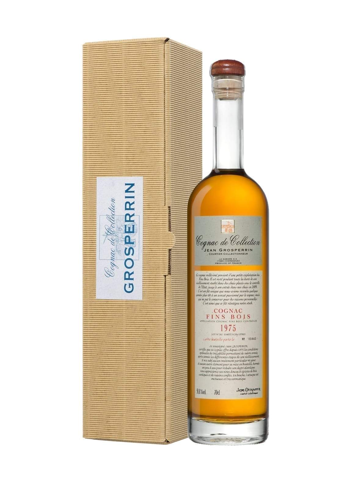 Grosperrin 'Cognac De Collection' 1975 Fins Bois 50.1 % 700ml | Brandy | Shop online at Spirits of France
