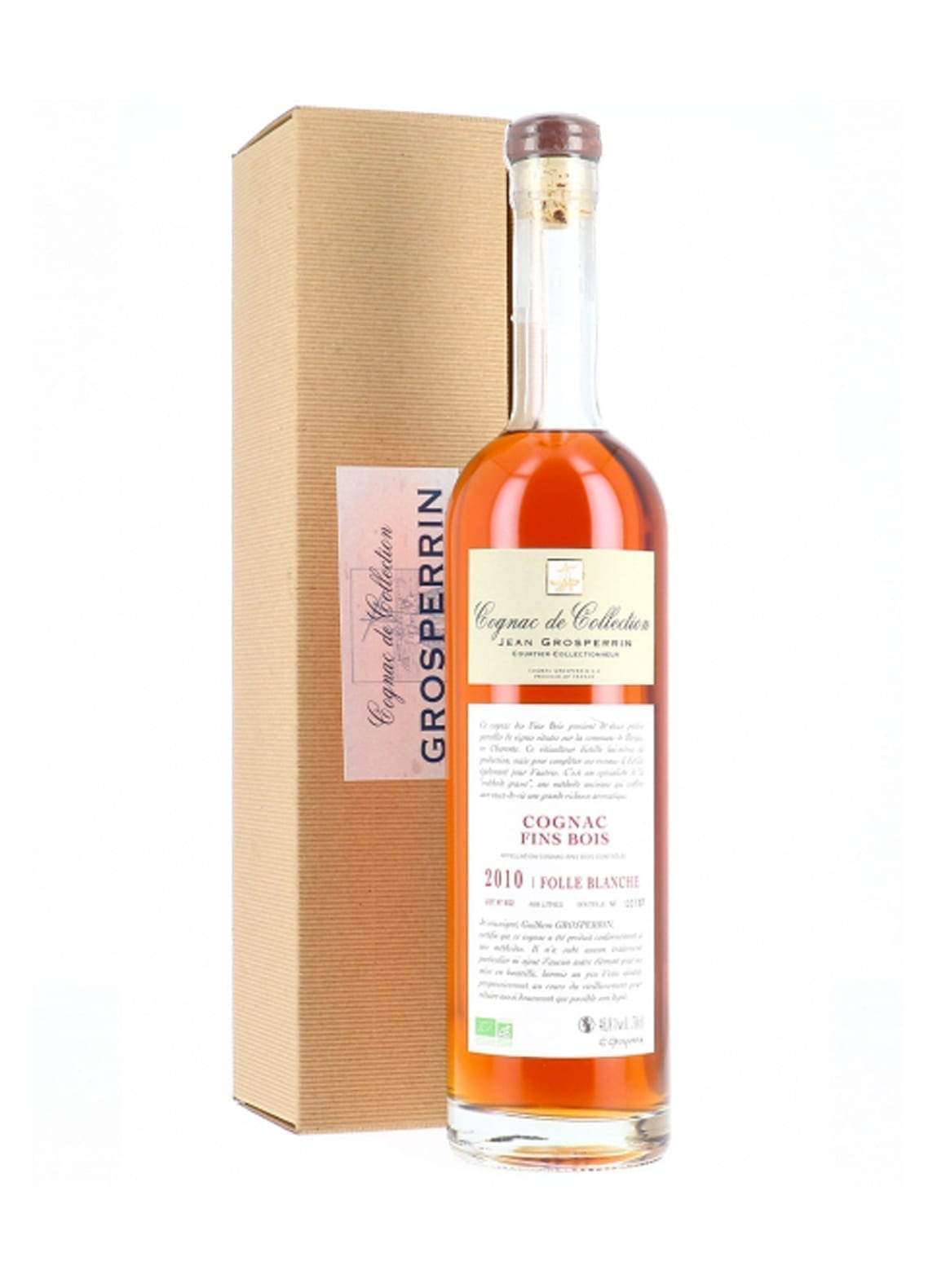 Grosperrin Cognac Fins Bois Organic 2010 46.8% 700ml | Brandy | Shop online at Spirits of France