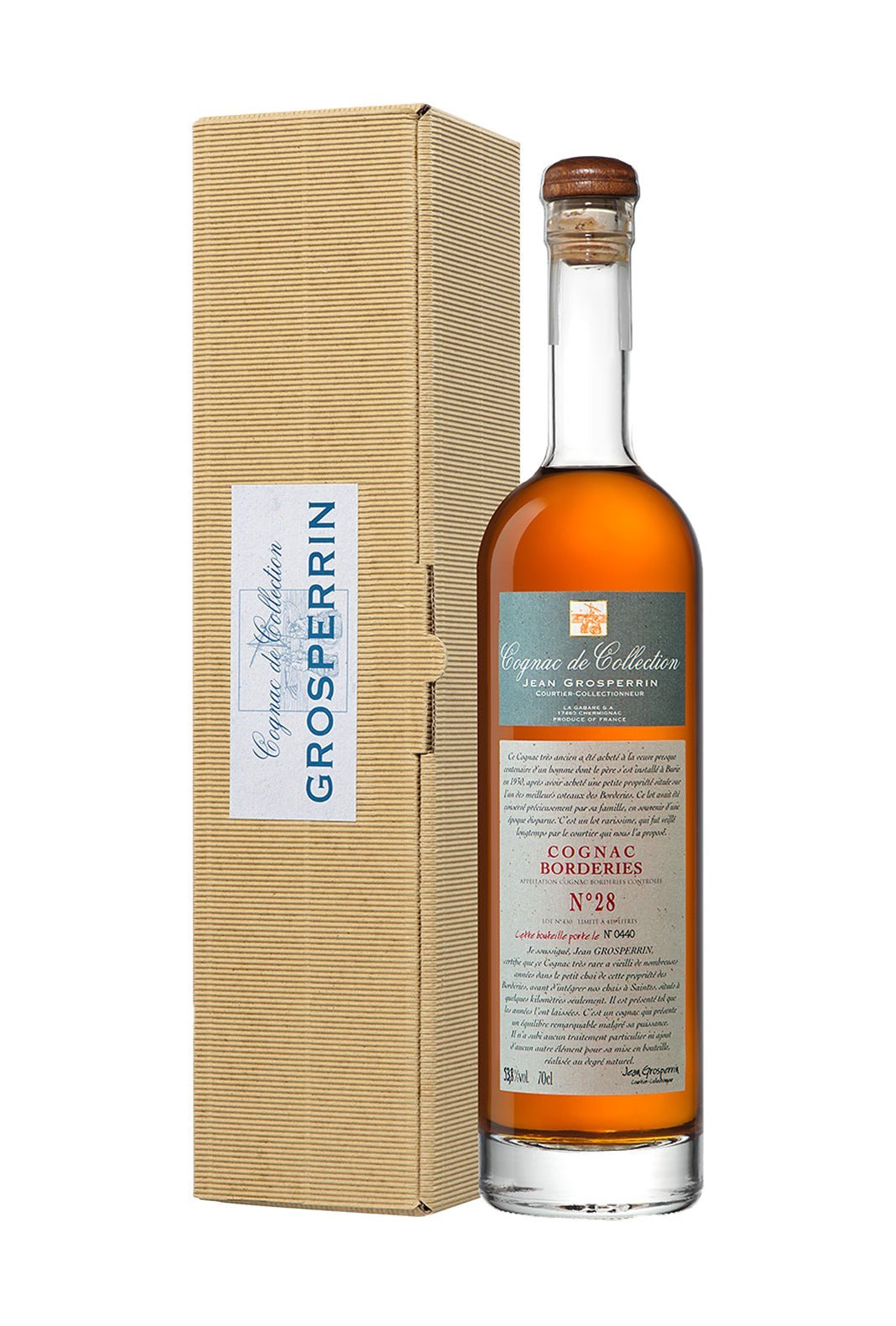 Grosperrin Cognac No.28 Borderies 53.8% 700ml | Brandy | Shop online at Spirits of France
