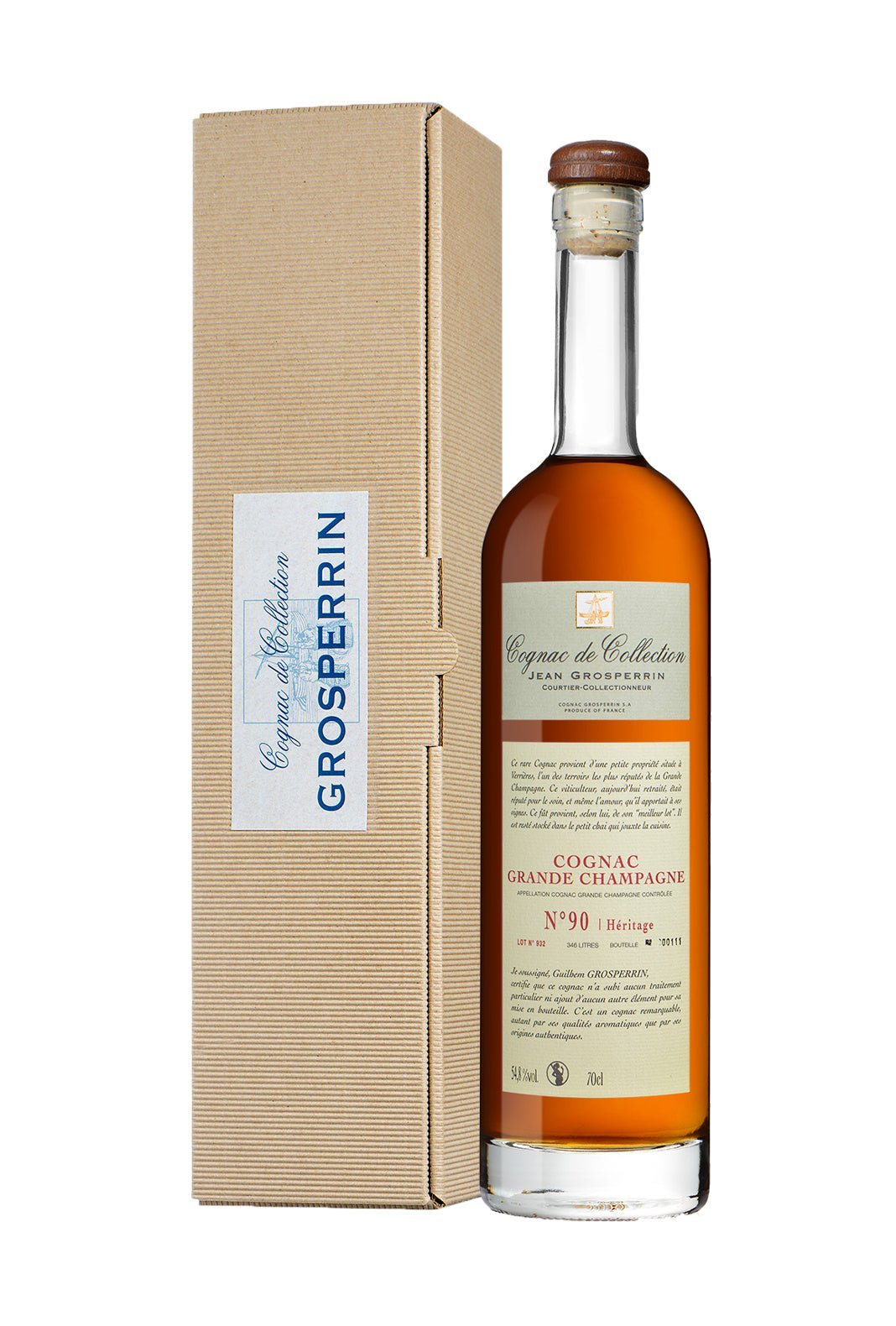 Grosperrin No.90 Grande Champagne Cognac 54.8% 700ml | Brandy | Shop online at Spirits of France