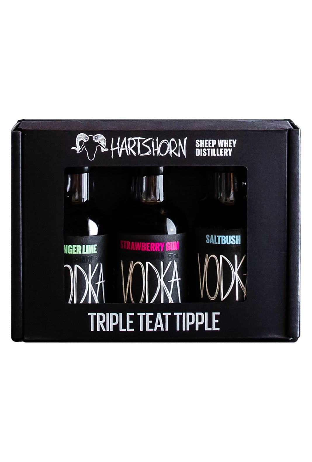 Hartshorn Trio Finger Lime, Saltbush, Strawberry Gum Vodka Gift Pack 3 x 50ml | Vodka | Shop online at Spirits of France