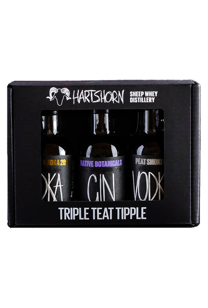 Hartshorn Trio Original Vodka, Gin, Peated Vodka Gift Pack x 50ml