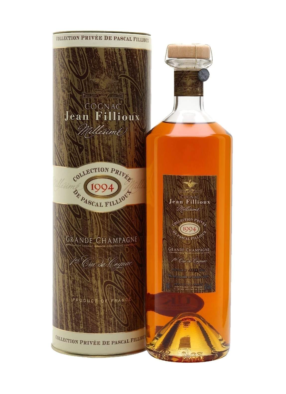 Jean Fillioux 1994 Cognac Grande Champagne 1er Cru 42% 700ml | Brandy | Shop online at Spirits of France