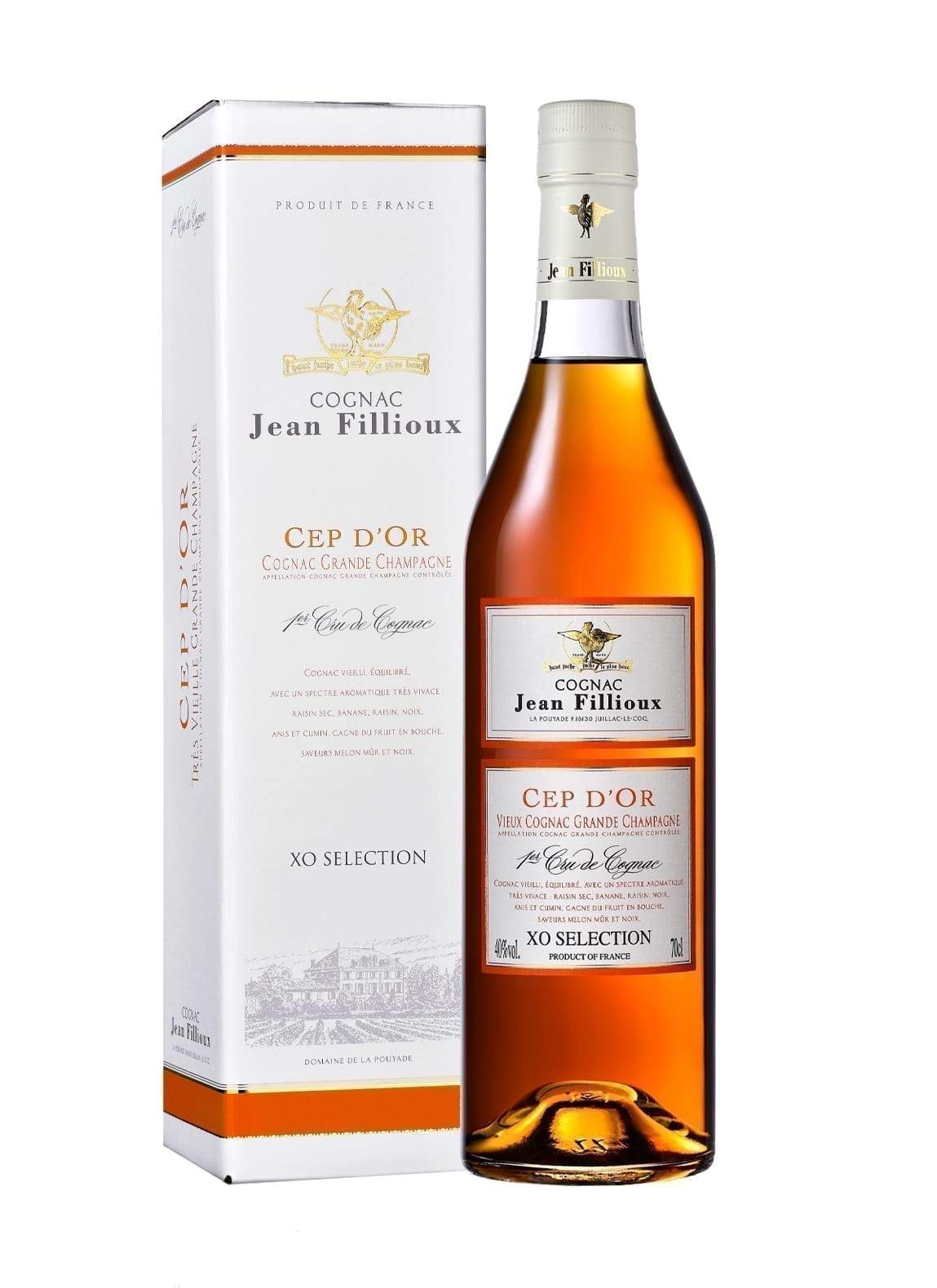 Jean Fillioux Cognac 'Cep d'Or' XO Grande Champagne 1er Cru 13-15 years 40% 700ml | Brandy | Shop online at Spirits of France