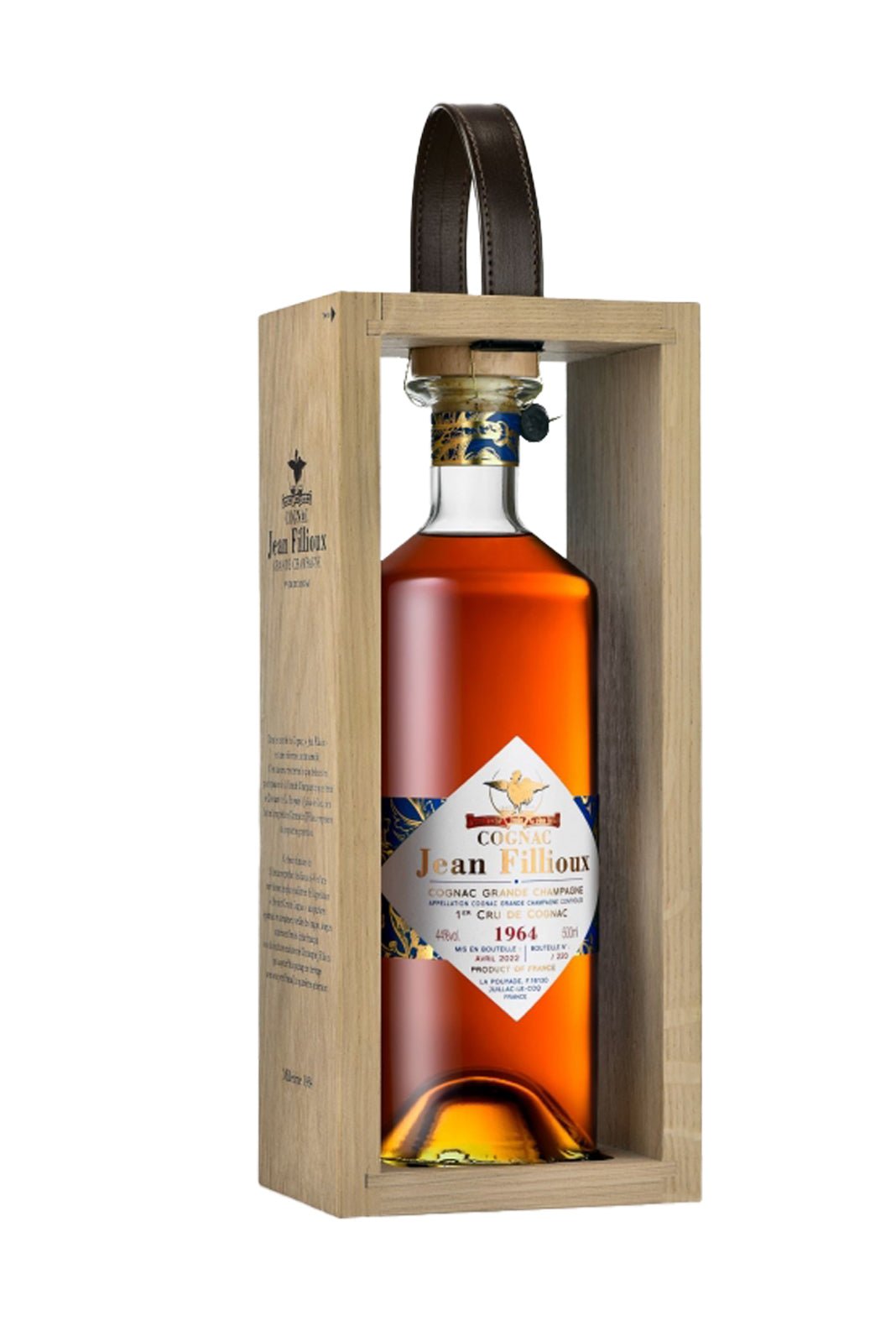 Jean Fillioux Grande Champagne Cognac 1964 44% 500ml | Brandy | Shop online at Spirits of France