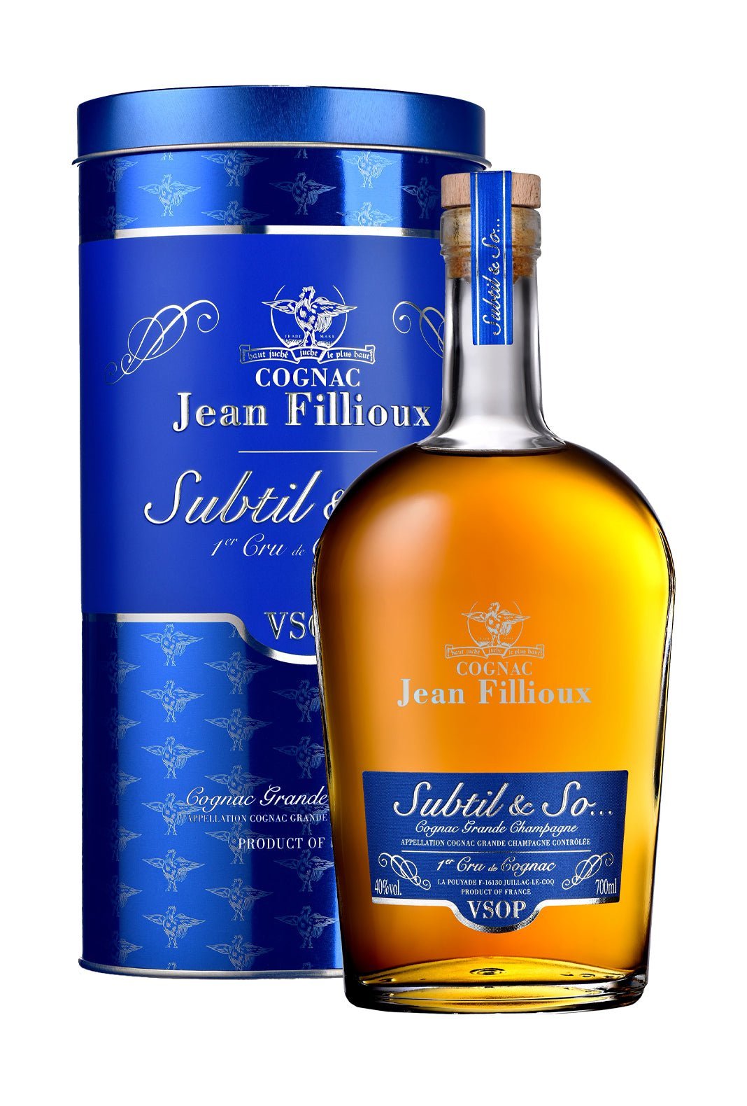 Jean Fillioux Subtil & So Cognac VSOP Grand Champagne 40% 700ml | Brandy | Shop online at Spirits of France