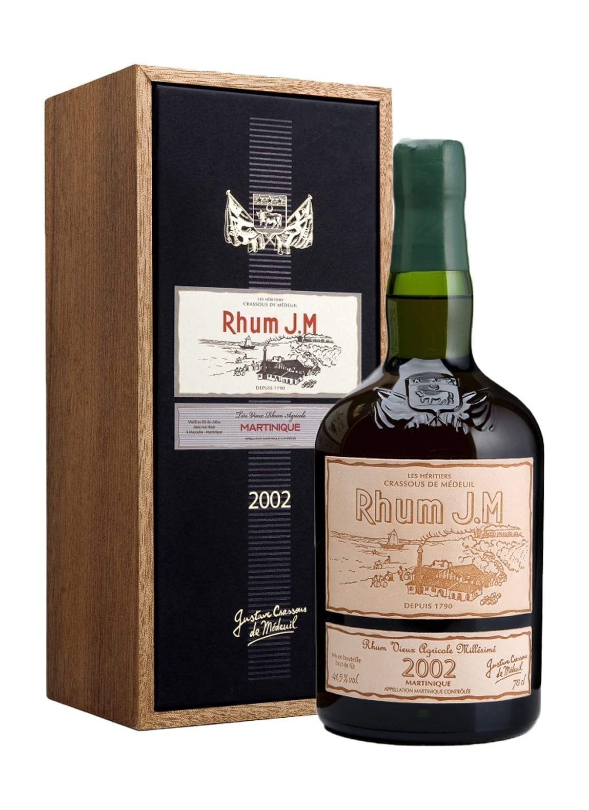 J.M Rhum Agricole 2002 Hors d'Age Bourbon Cask Finish 41.5% 700ml | Rum | Shop online at Spirits of France