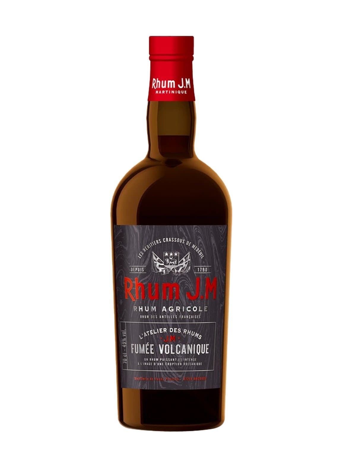 J.M Rhum Agricole FumŽe Volcanique 49% 700ml | Rum | Shop online at Spirits of France