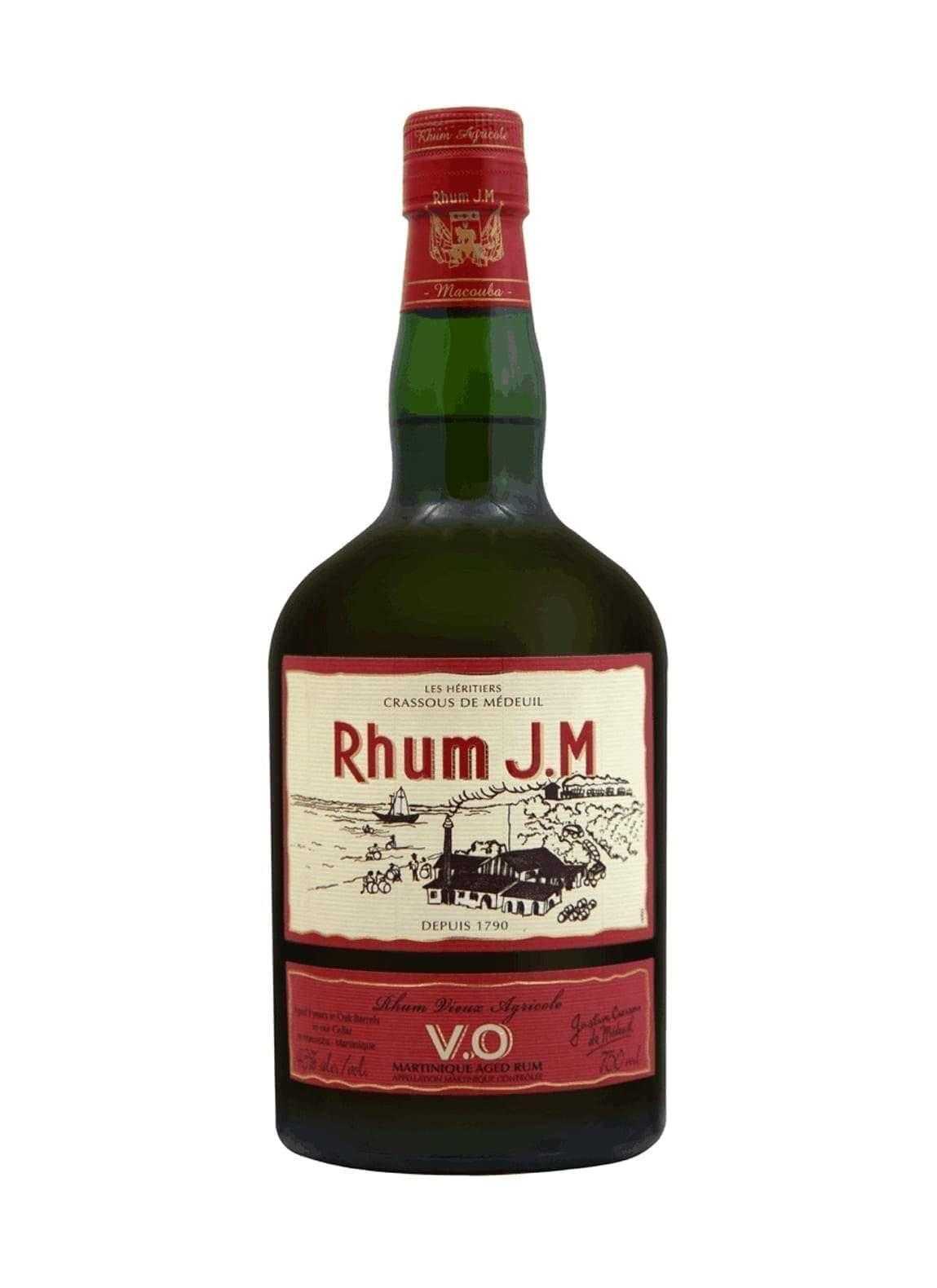 J.M Rhum Agricole VO Vieux Martinique 43% 700ml | Rum | Shop online at Spirits of France