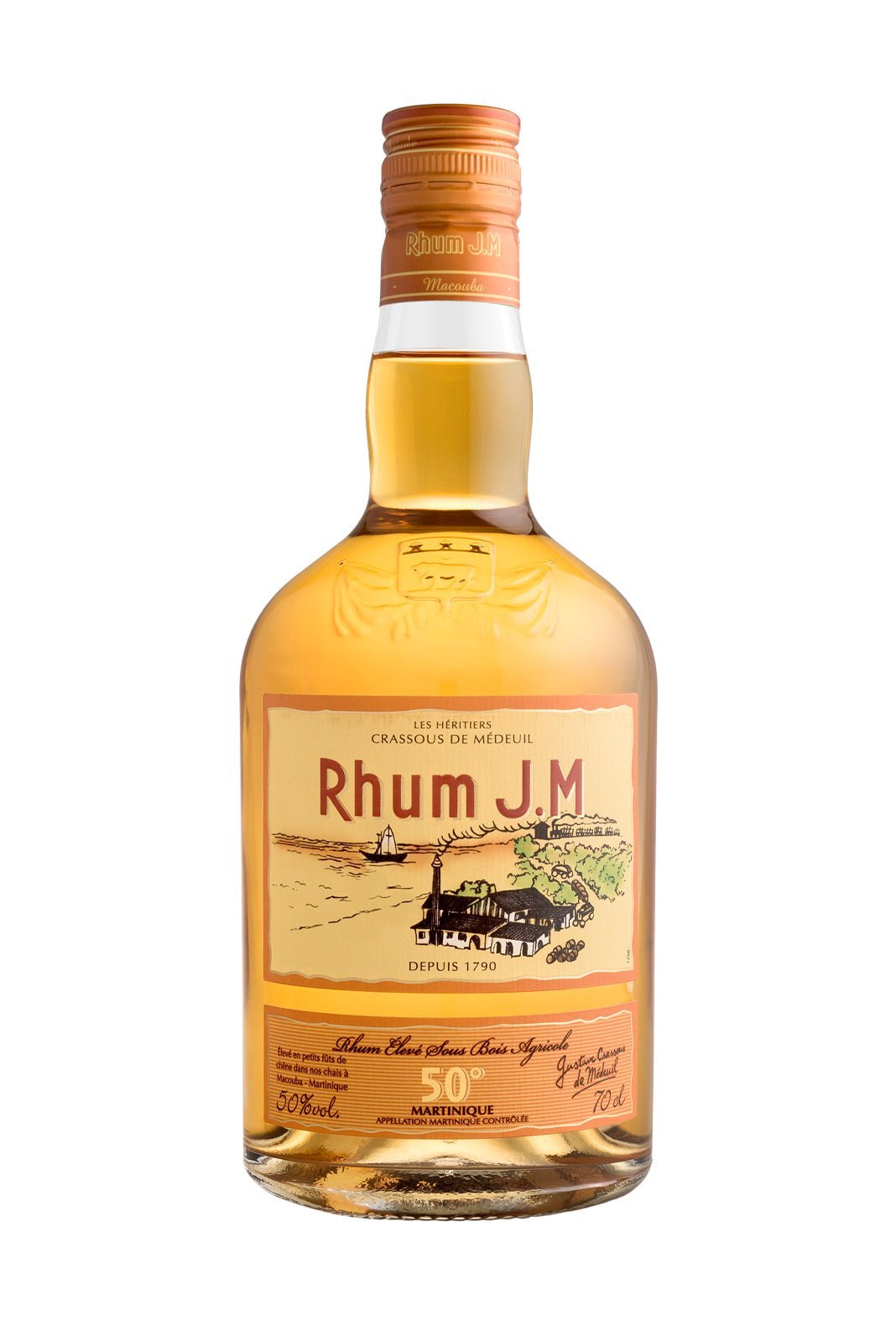 J.M Rum Agricole Ambre 50% 700ml | Rum | Shop online at Spirits of France