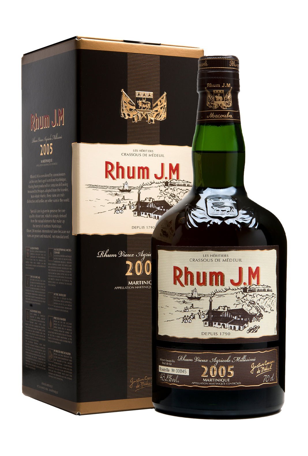 JM Rum AOC Agricole 2005 42.4% 700ml | Rum | Shop online at Spirits of France