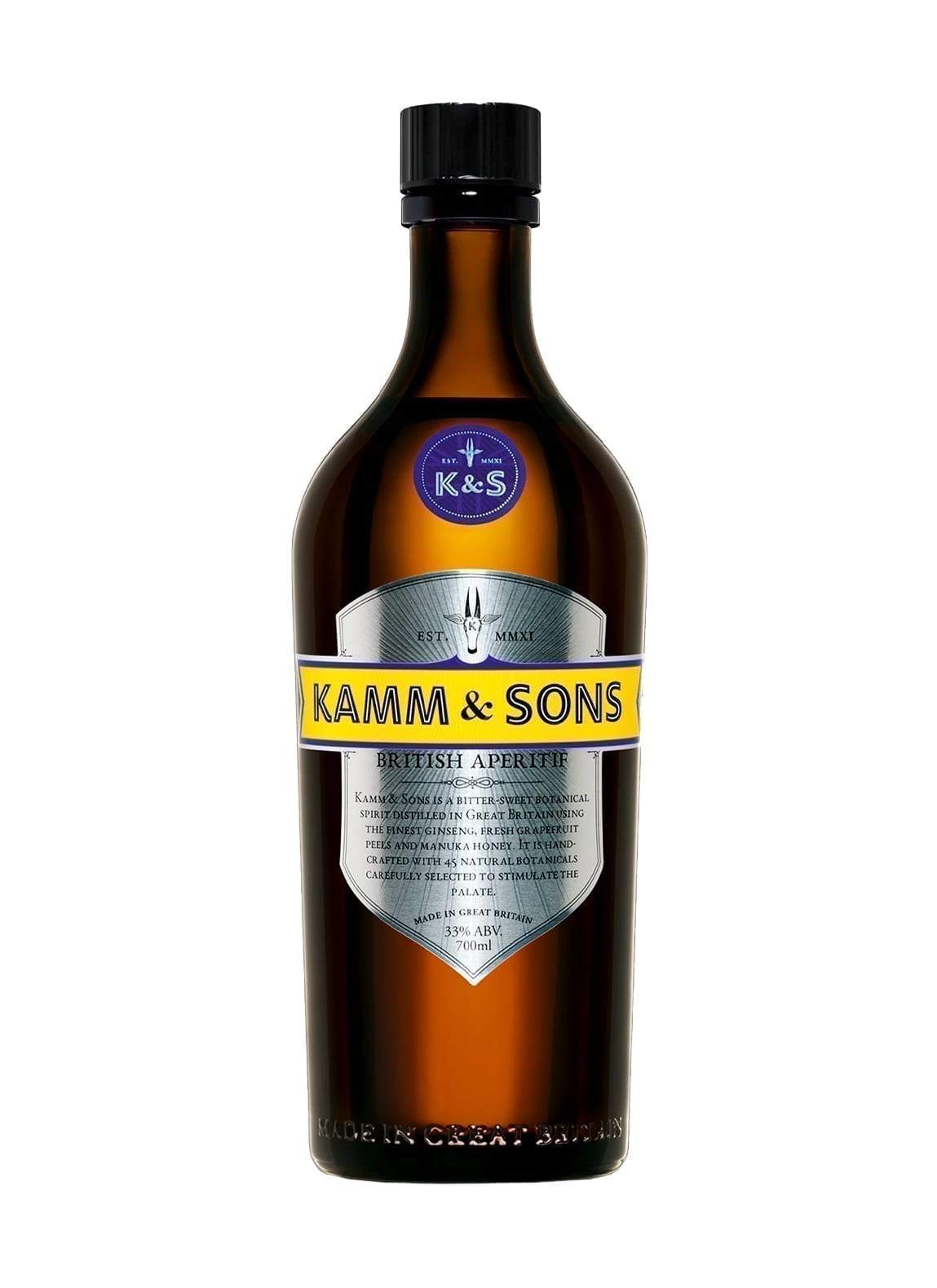 Kamm and Sons British Aperitif 33% 700ml | Alcoholic Beverages | Shop online at Spirits of France