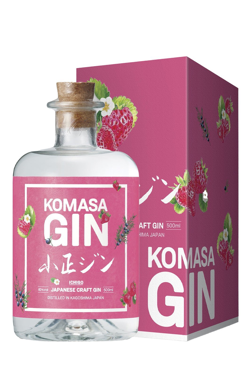 Komasa Ichigo Kagoshima Strawberry Gin 45% 500ml | Gin | Shop online at Spirits of France