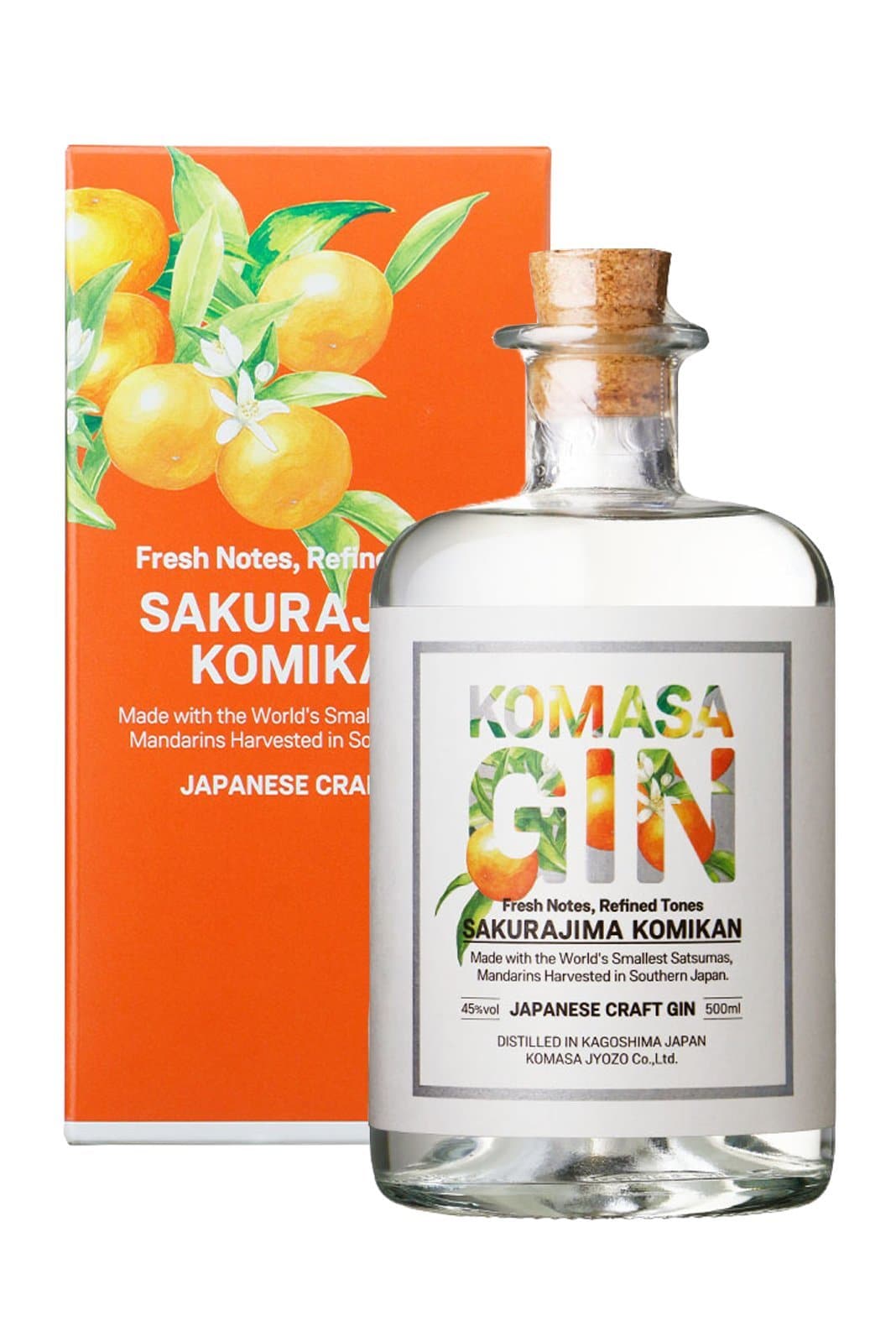 Komasa Jyozo Sakurajima Komikan (Mandarin) 40% 500ml | Gin | Shop online at Spirits of France
