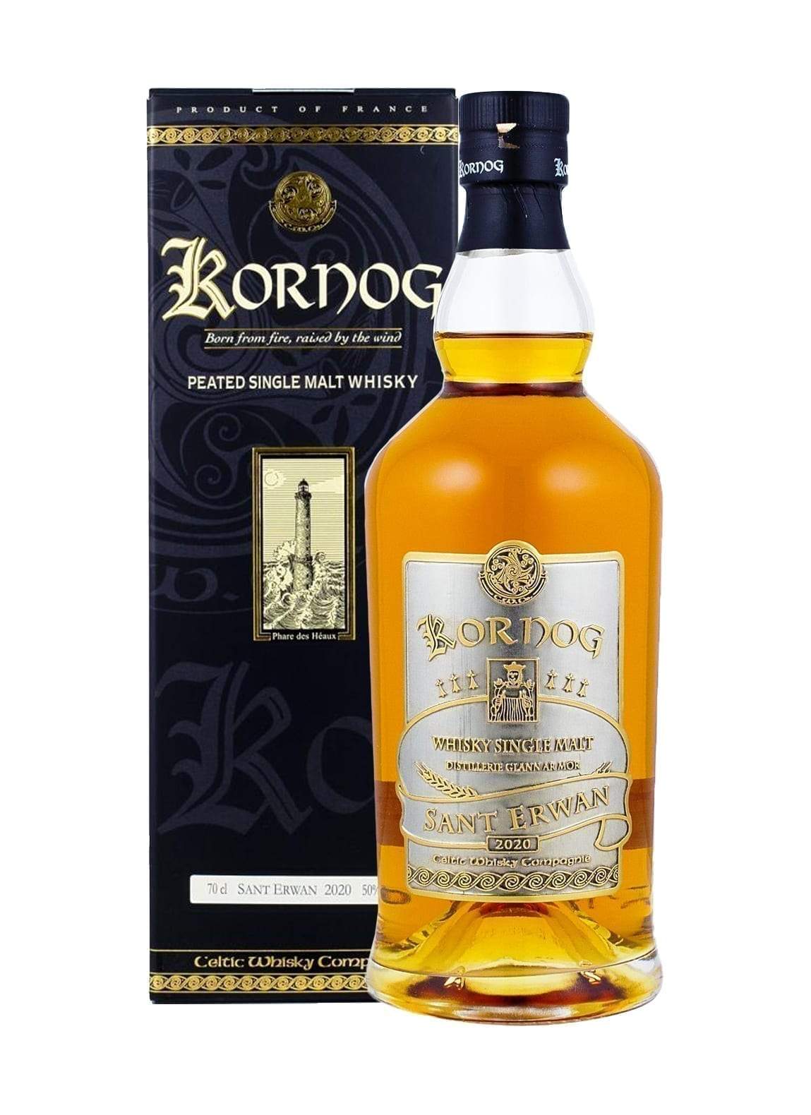 Kornog Sant Erwan 2020 Single malt Bourbon Cask 9 years Whisky 50% 700ml | Whiskey | Shop online at Spirits of France