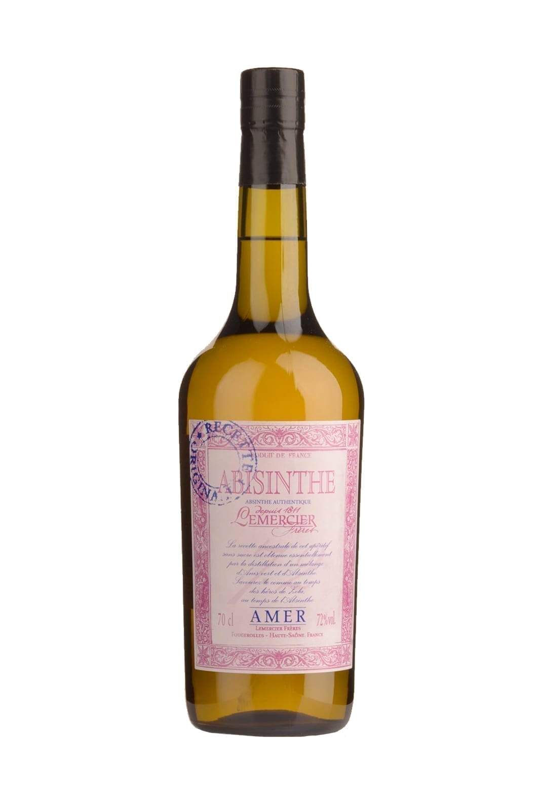 Lemercier Absinthe Amer Pink 72% 700ml | Absinthe | Shop online at Spirits of France
