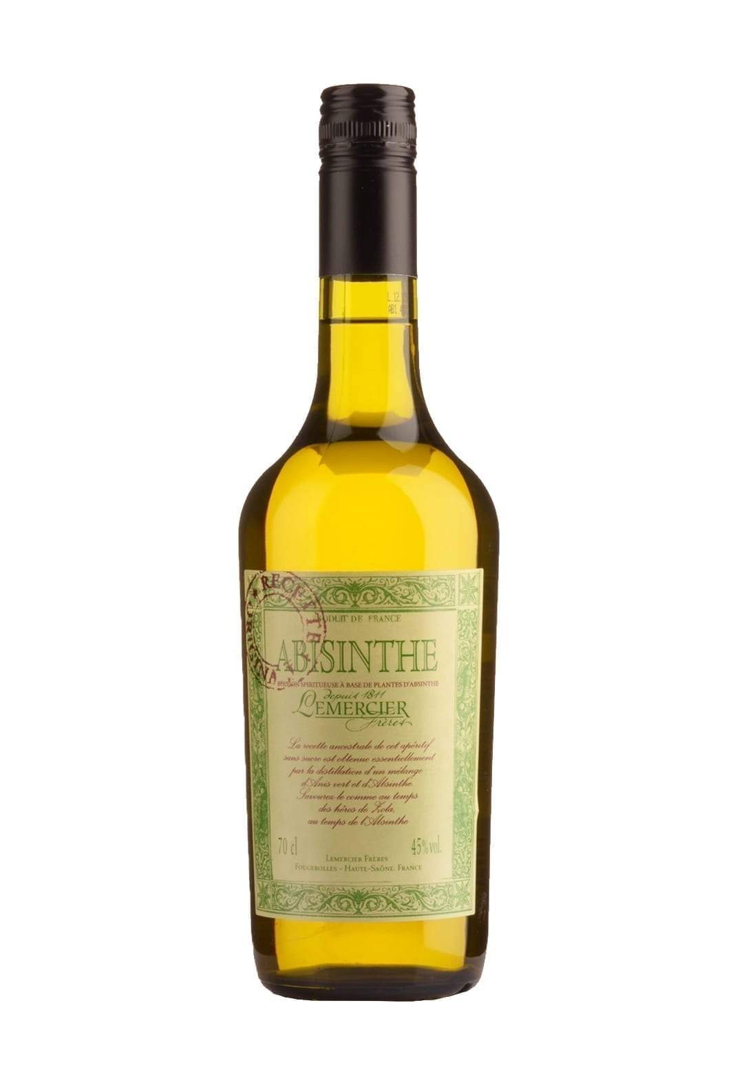 Lemercier Absinthe Green 45% 700ml | Absinthe | Shop online at Spirits of France