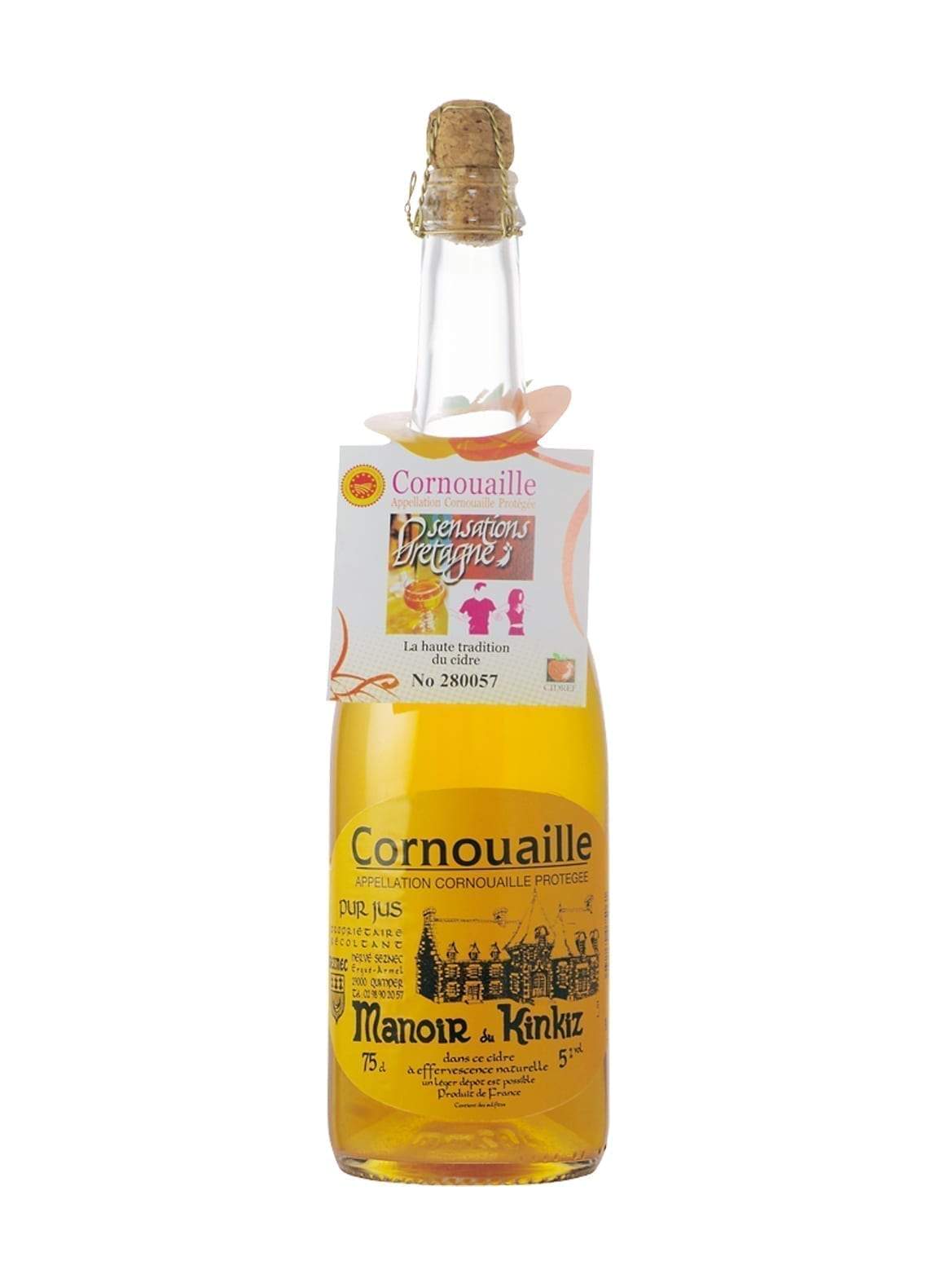 Manoir Kinkiz Cidre 'Cornouaille' (dry apple cider) 5.5% 750ml | Hard Cider | Shop online at Spirits of France