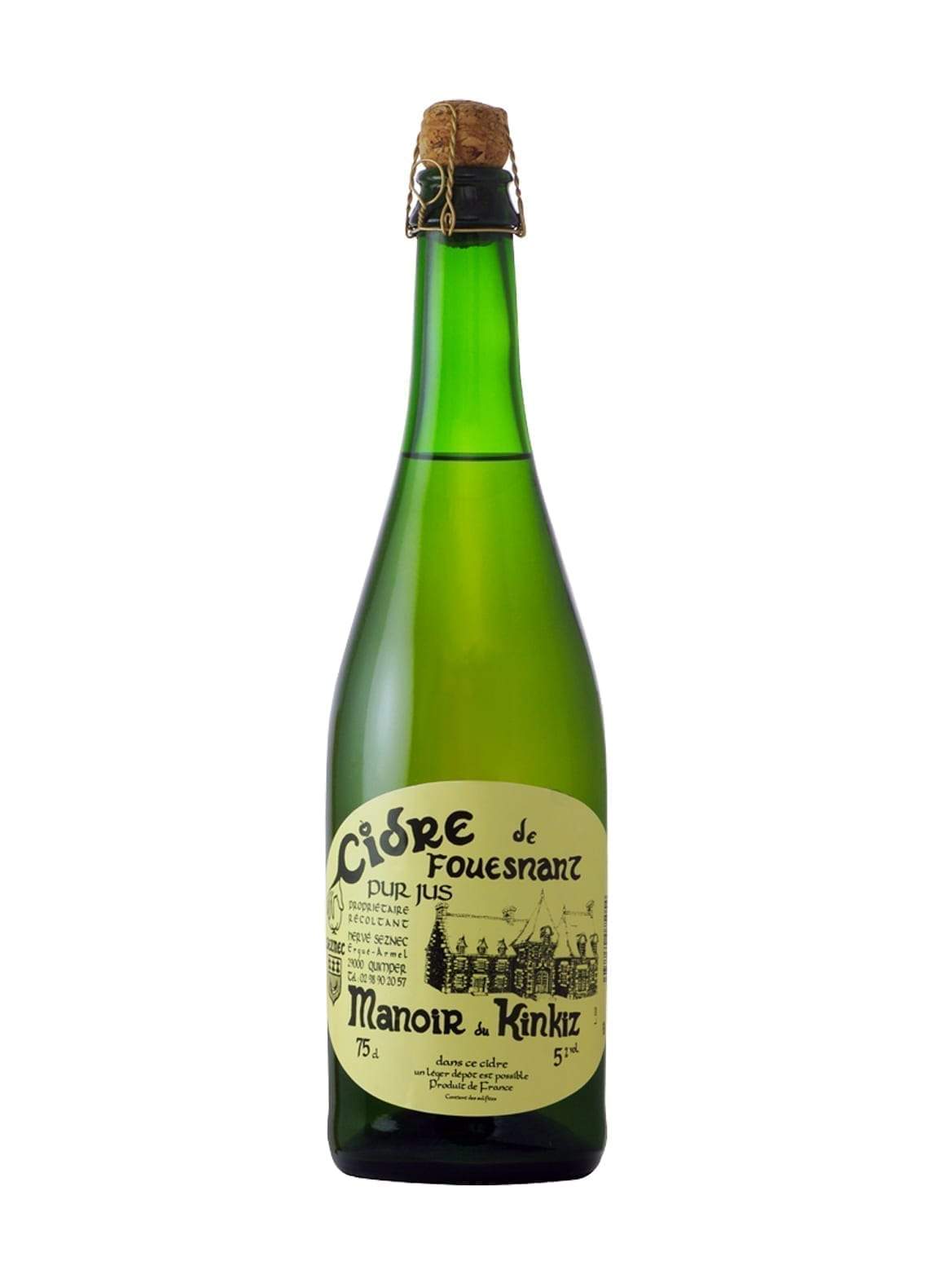 Manoir Kinkiz Cidre 'Fouesnant' (semi-dry apple cider) 6% 750ml | Hard Cider | Shop online at Spirits of France