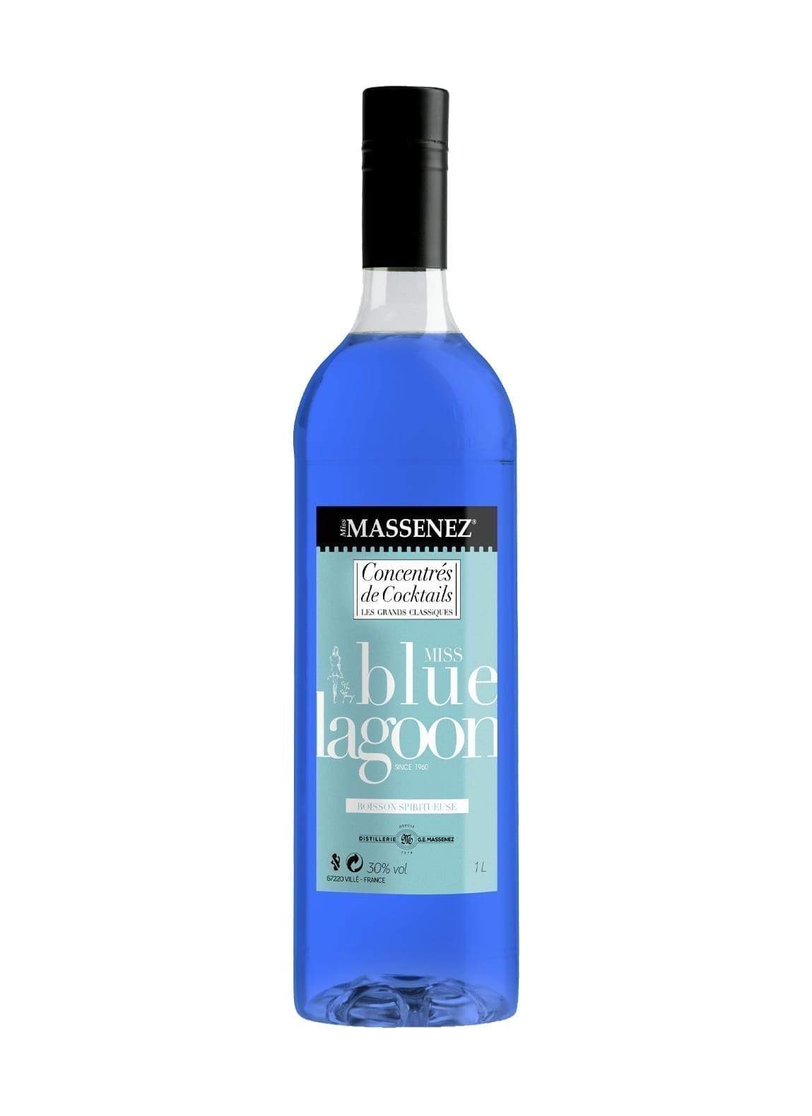 Massenez Cocktail Concentrate Blue Lagoon (Cointreau, Blue Curacao, Limoncello) 30% 1000ml | Liquor & Spirits | Shop online at Spirits of France