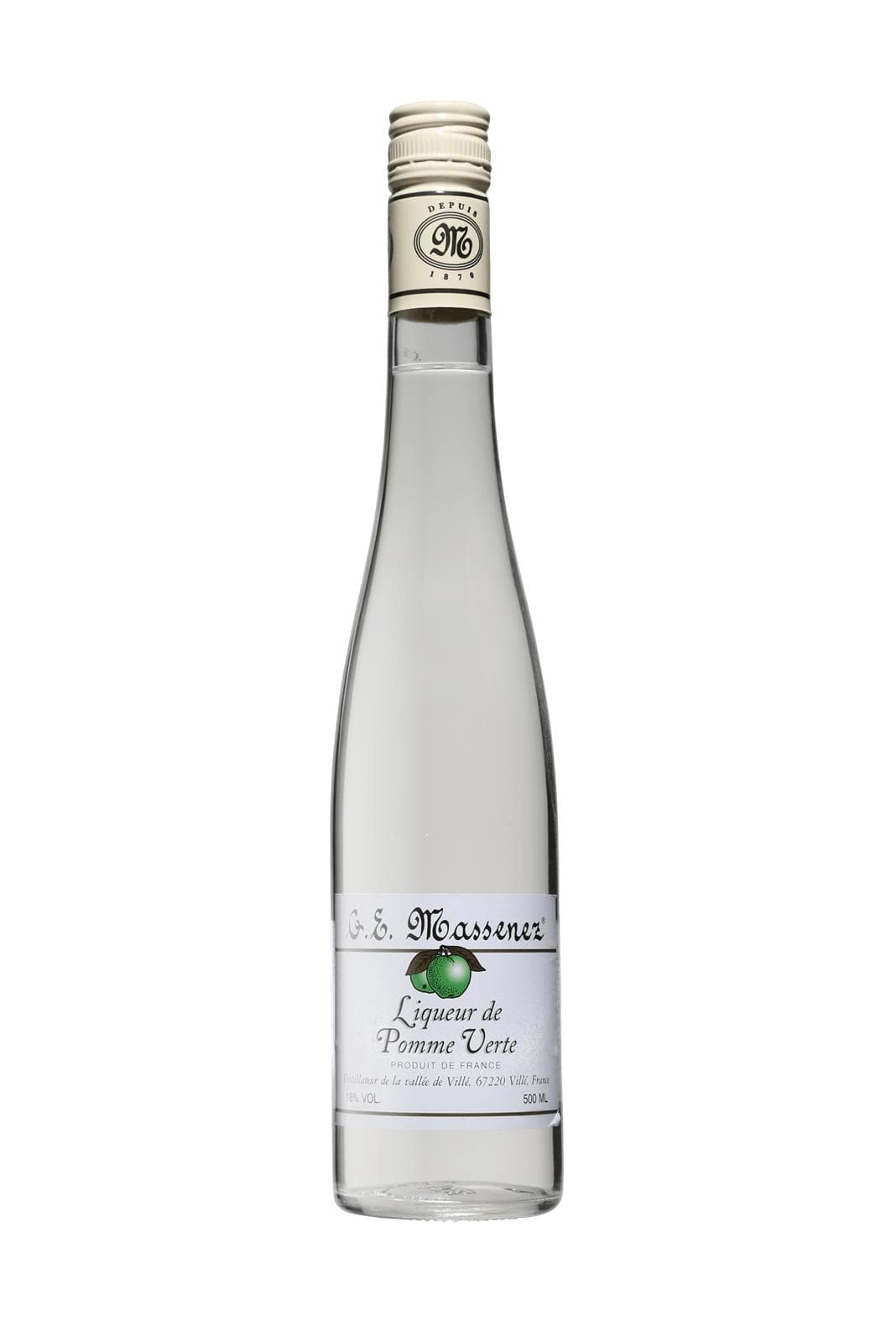 Massenez Liqueur Creme de Pomme Verte (Green Apple)18% 500ml | Liqueurs | Shop online at Spirits of France