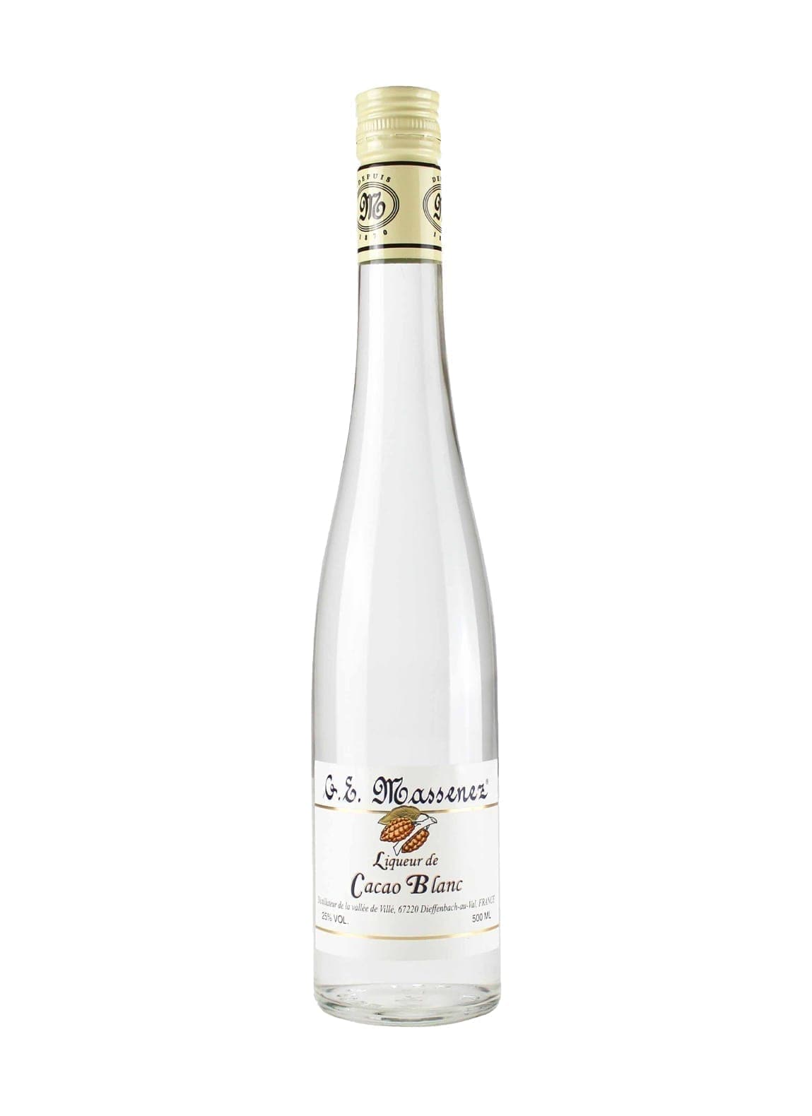 Massenez Liqueur White Cocao (White Chocolate) 25% 500ml | Liqueurs | Shop online at Spirits of France