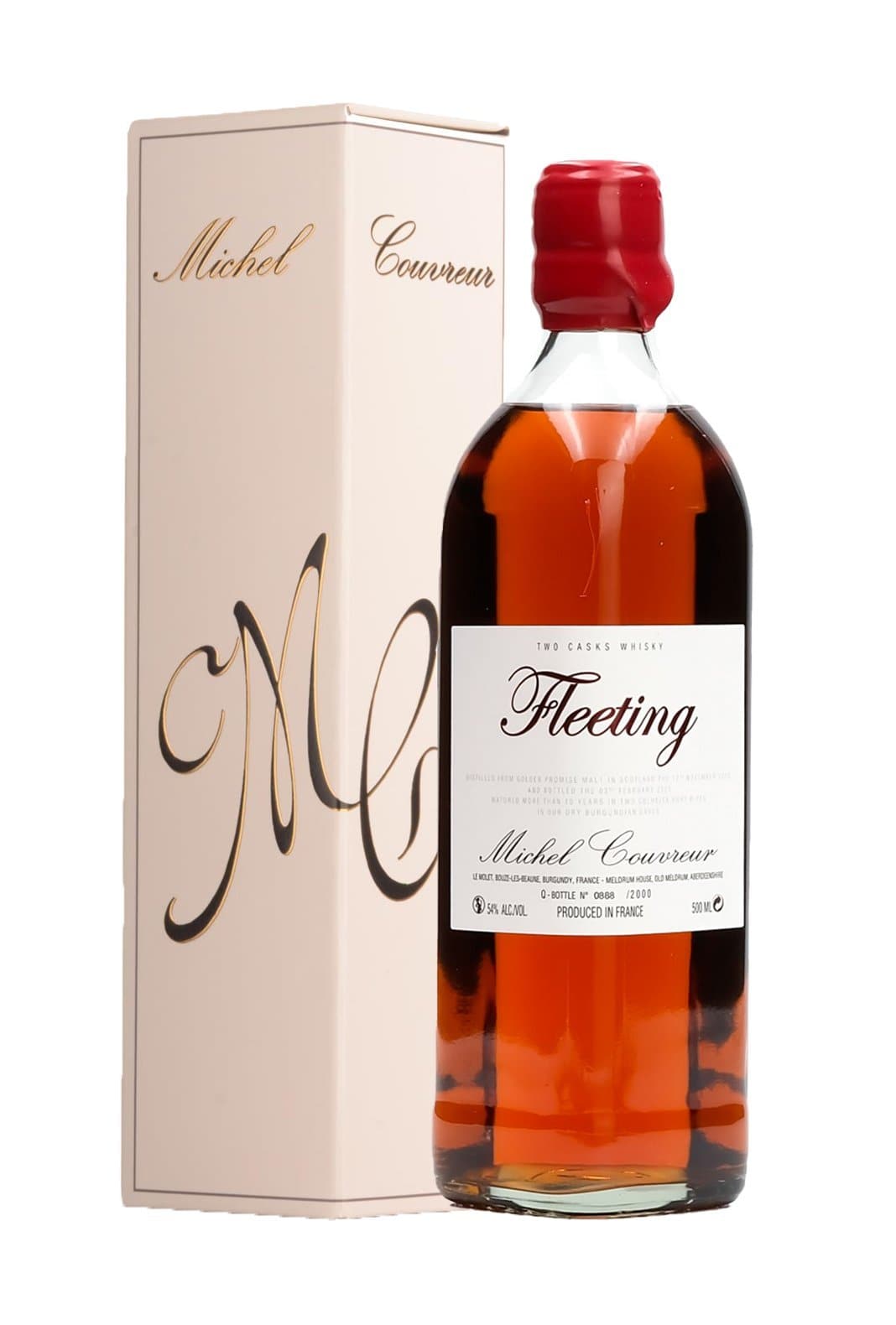 Michel Couvreur Whisky Fleeting Q Single Malt 54% 500ml | Whiskey | Shop online at Spirits of France