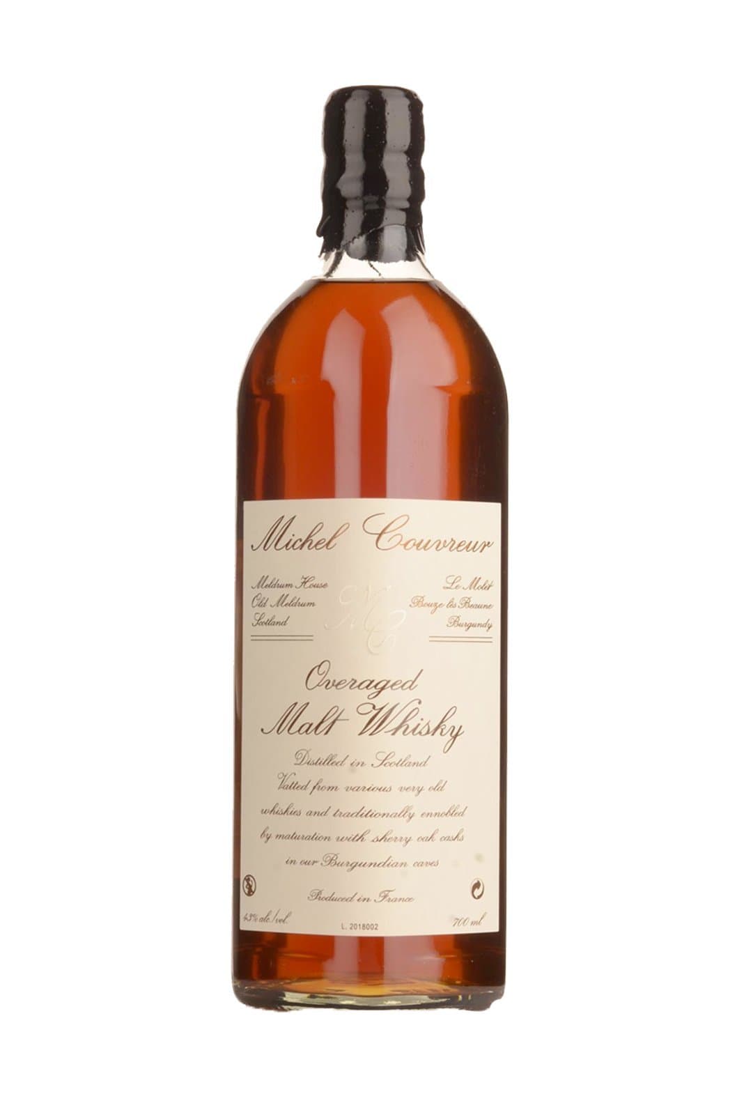 Michel Couvreur Whisky Overaged 43% 700ml | Whiskey | Shop online at Spirits of France