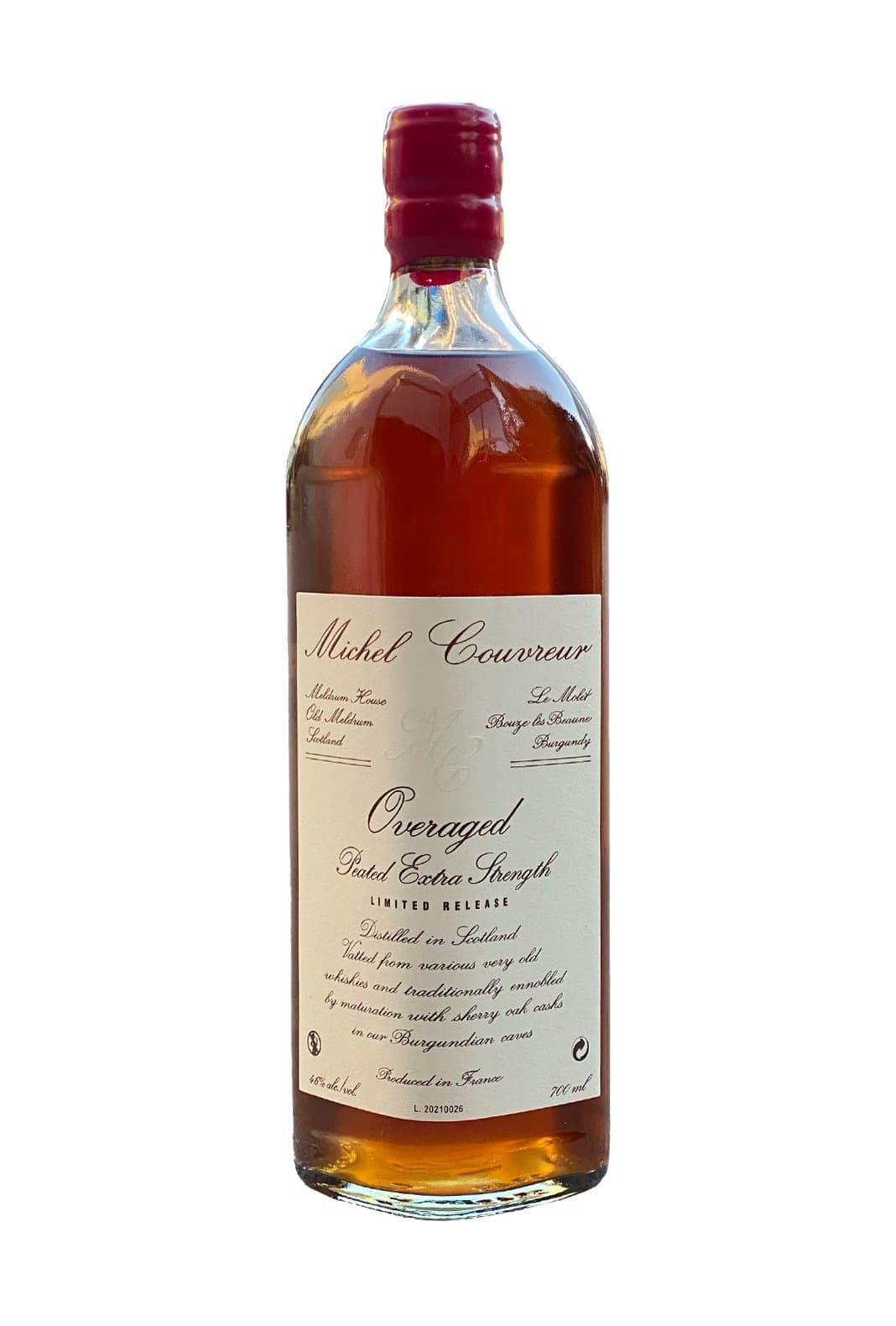 Michel Couvreur Whisky Peated Malt Overaged 46% 700ml | Whiskey | Shop online at Spirits of France