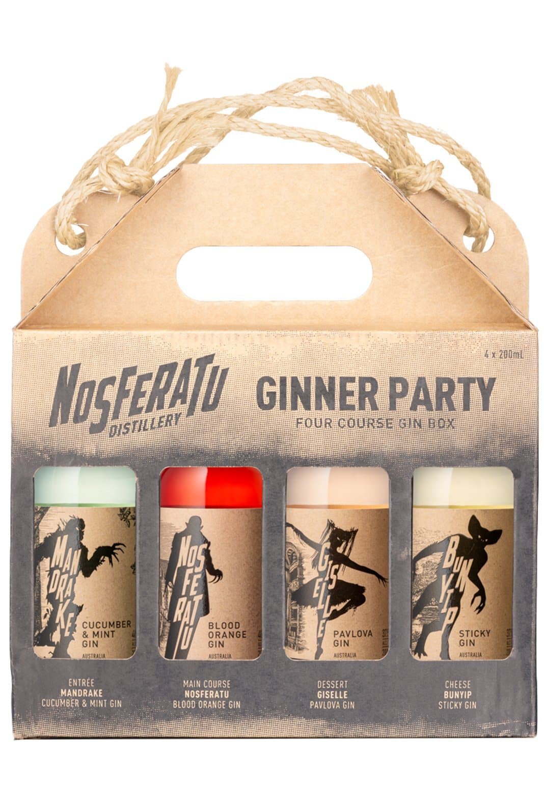 Nosferatu Ginner pack 4x200ml | Gin | Shop online at Spirits of France