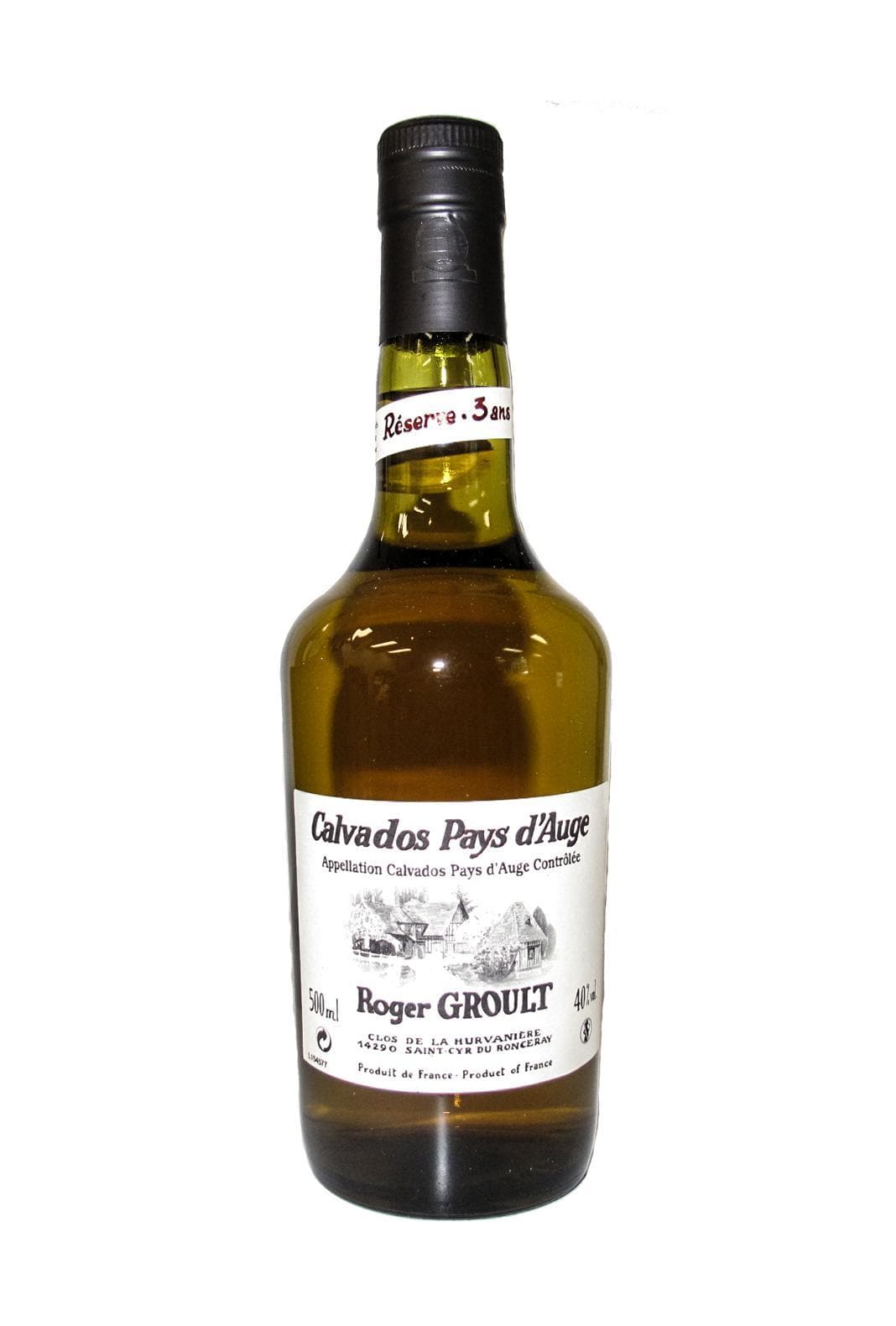 Roger Groult Calvados Pays D'Auge 3 years 40% 500ml | Brandy | Shop online at Spirits of France