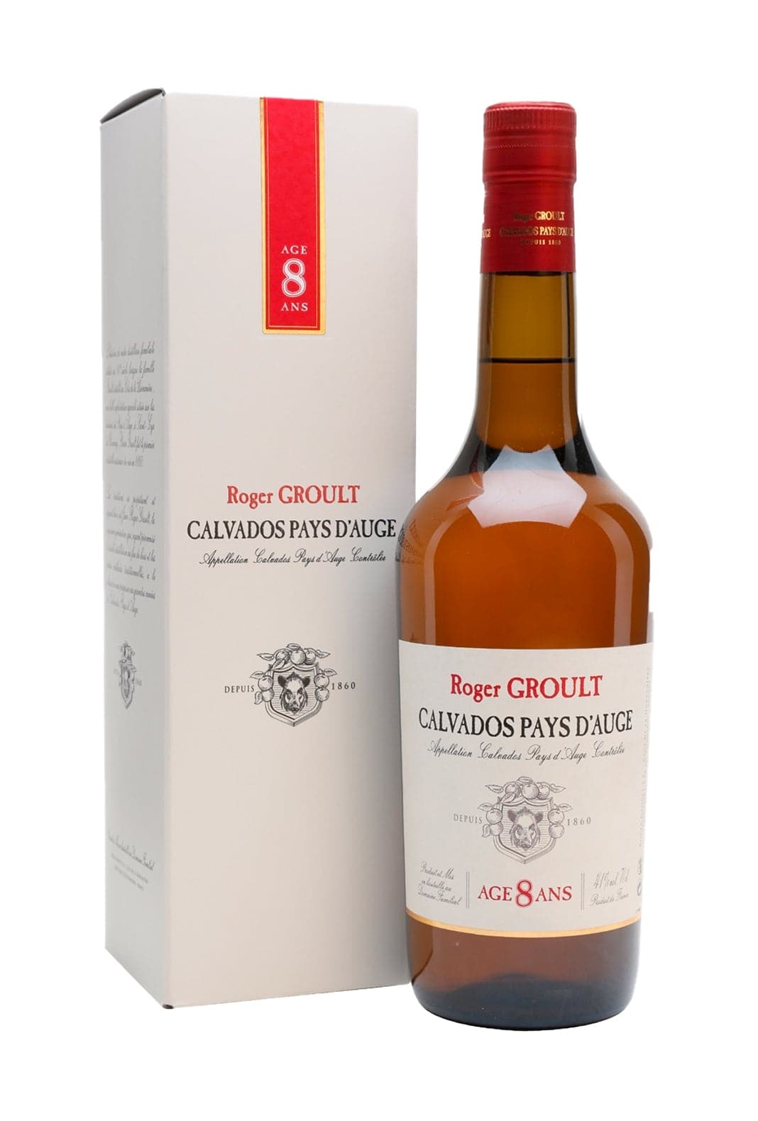 Roger Groult Calvados Pays D'Auge 8 years 41% 700ml | Brandy | Shop online at Spirits of France