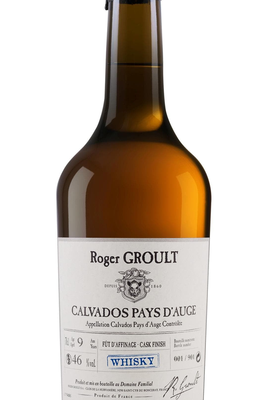 Roger Groult Whisky Cask Finish 46% 700ml | Brandy | Shop online at Spirits of France