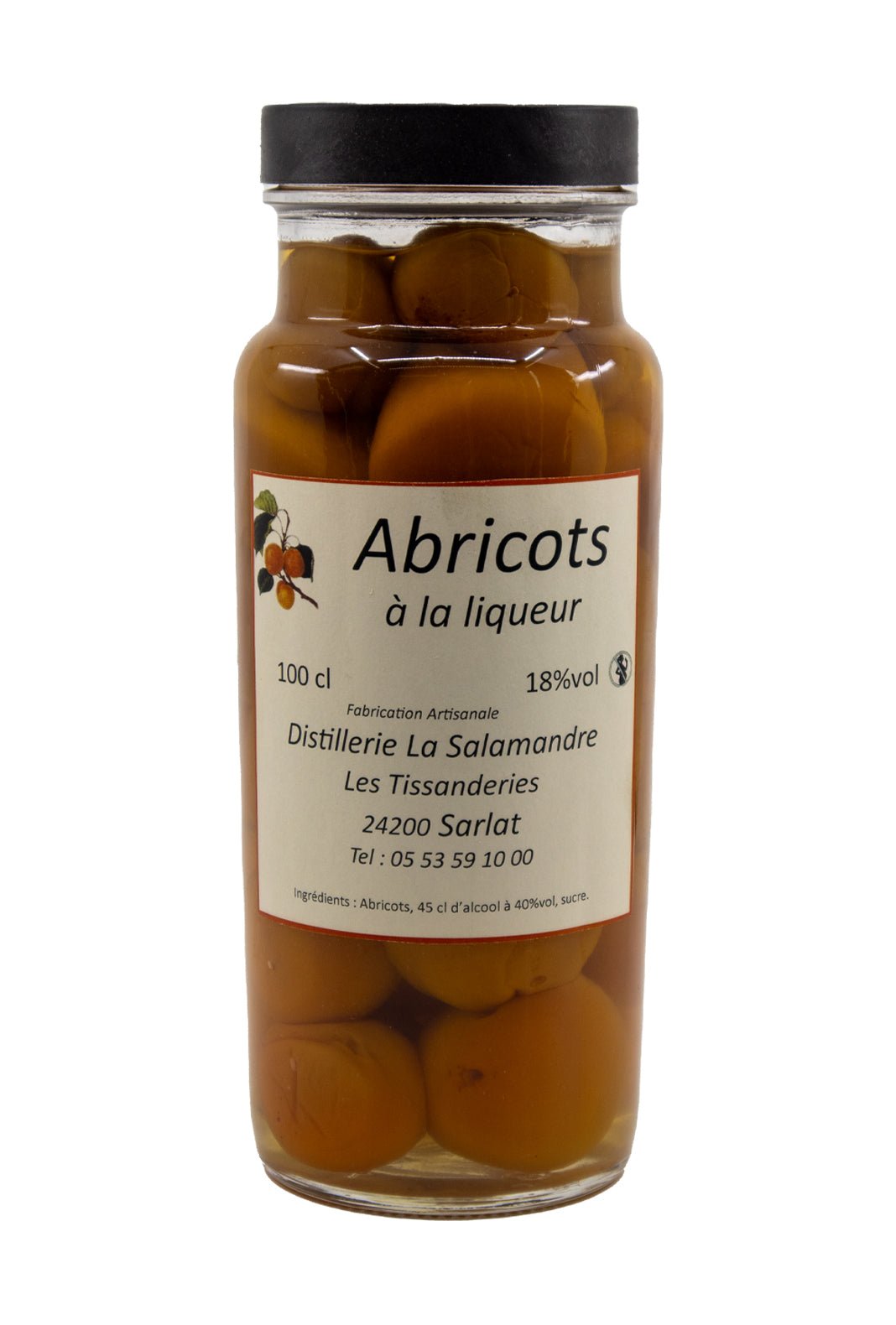 Salamandre Abricots a la Liqueur (Apricots in Liqueur) 18% 1000ml | Condiments & Sauces | Shop online at Spirits of France