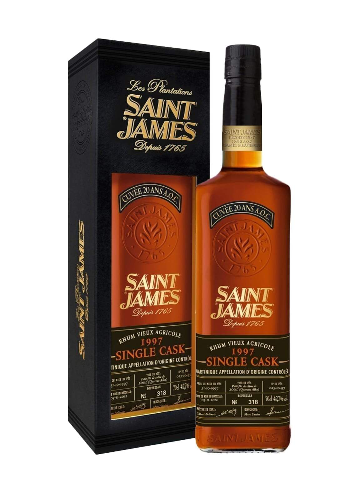 St James 1997 Single Cask Rhum Vieux 42.7% 700ml | Rum | Shop online at Spirits of France
