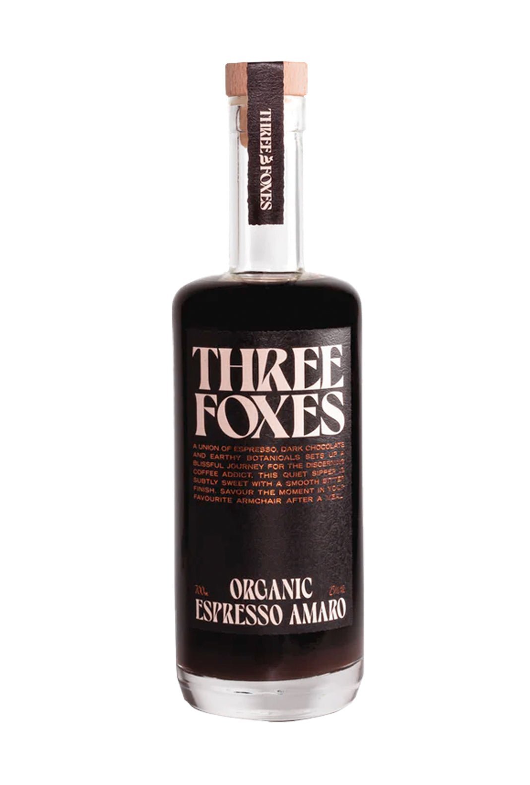 Three Foxes Organic Espresso Amaro 23% 700ml | | Shop online at Spirits of France