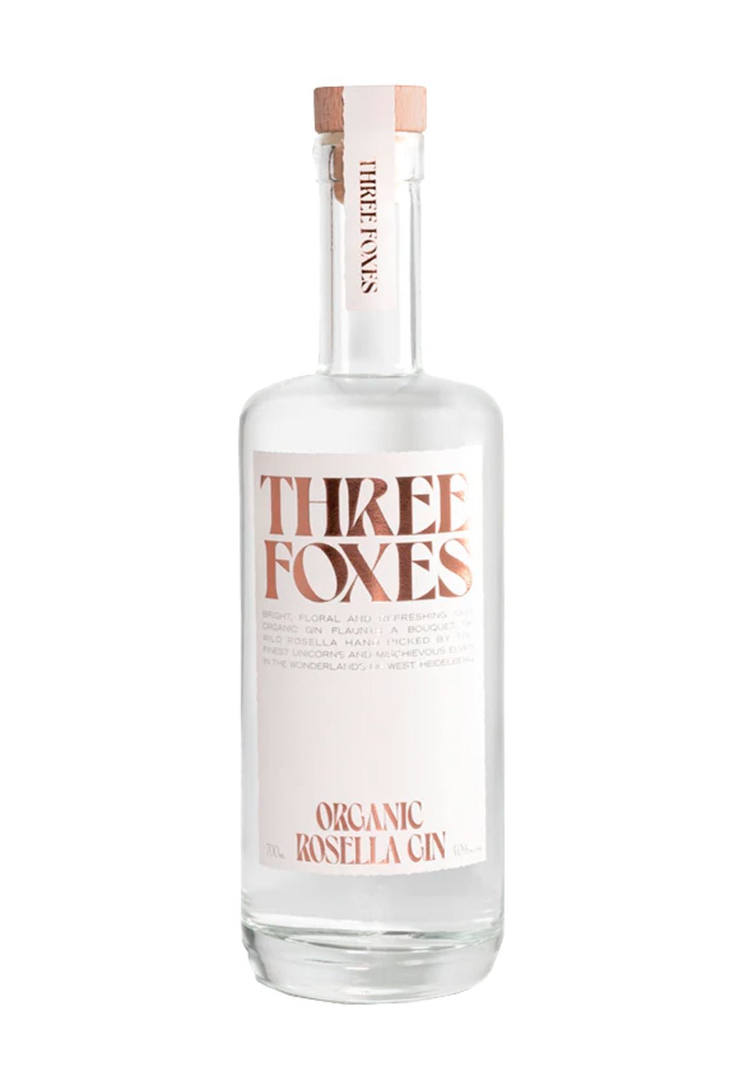Three Foxes Organic Rosella Gin 40% 700ml | | Shop online at Spirits of France