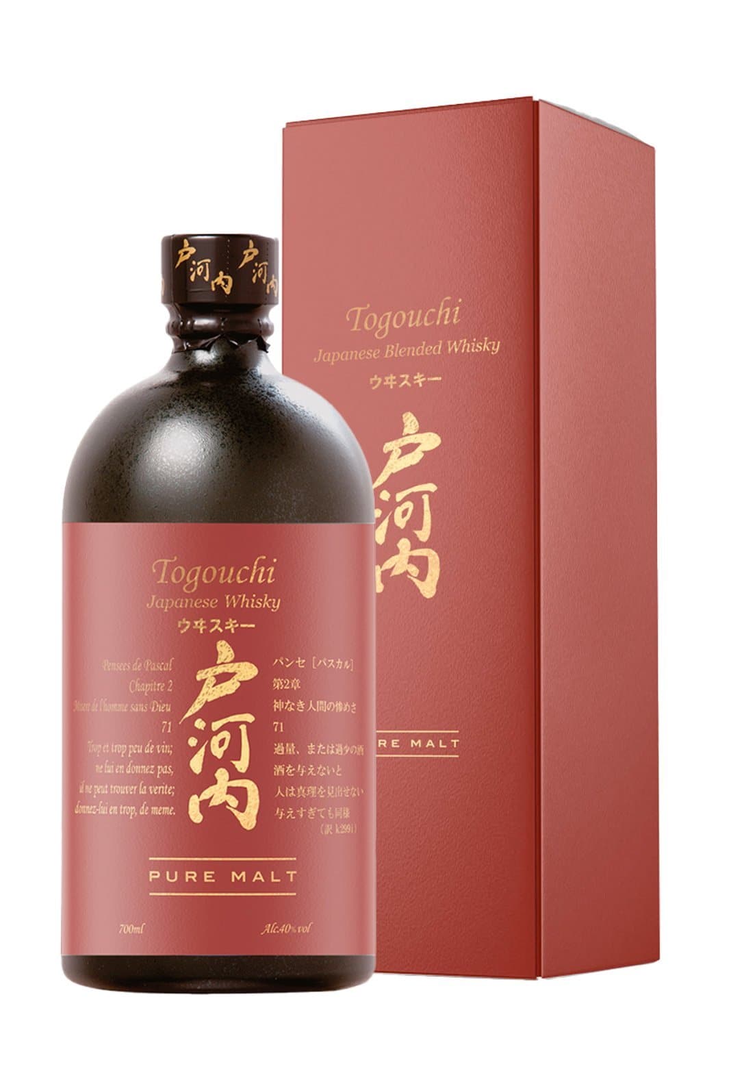 Togouchi Pure Malt Japanese Whisky 40% 700ml | Whiskey | Shop online at Spirits of France