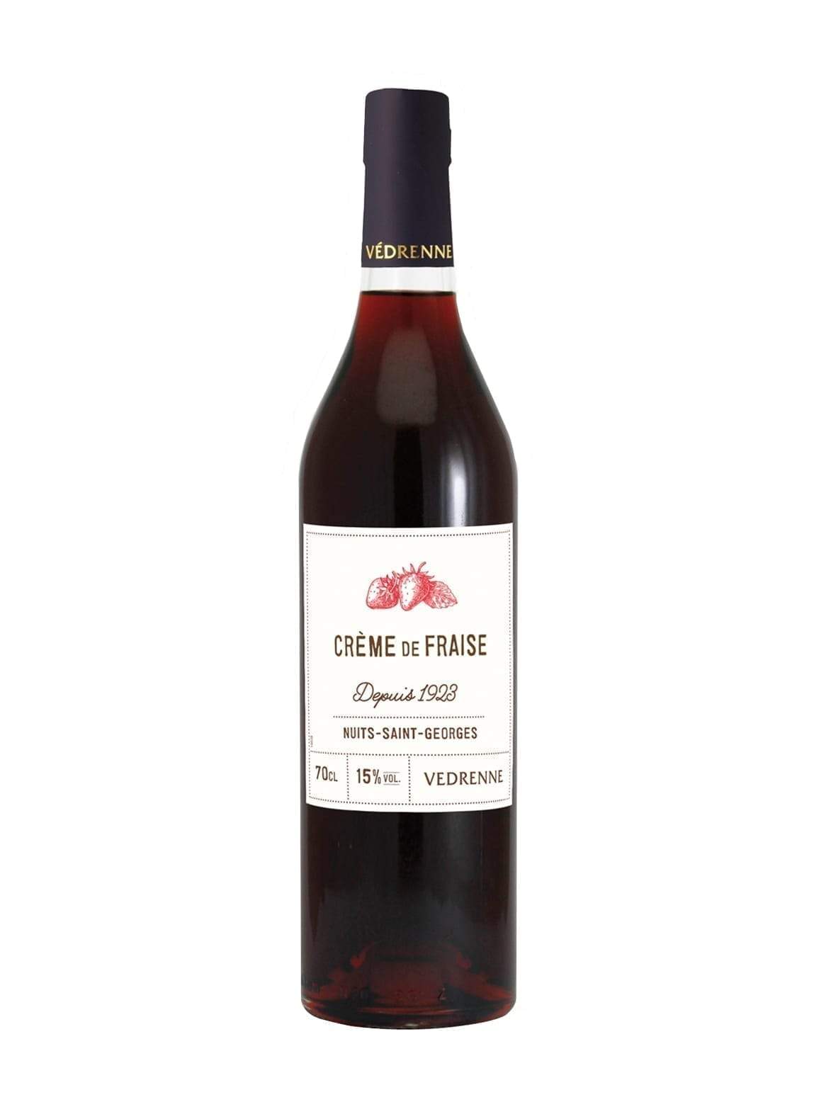 Vedrenne Liqueur Creme de Fraise (Strawberry) 16% 700ml | Liqueurs | Shop online at Spirits of France