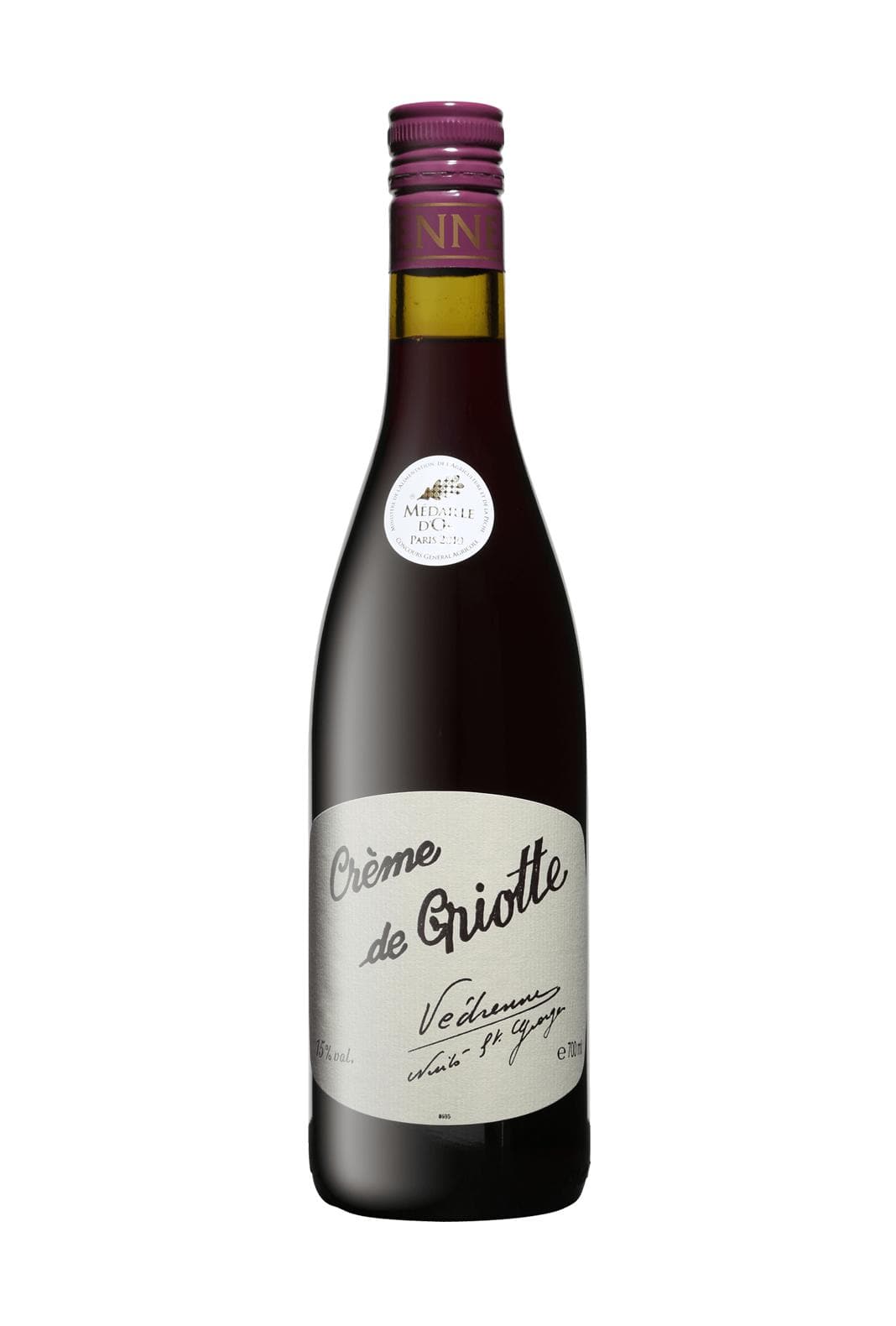 Vedrenne Liqueur Creme de Griotte (Morello Cherry) 15% 700ml | Liqueurs | Shop online at Spirits of France