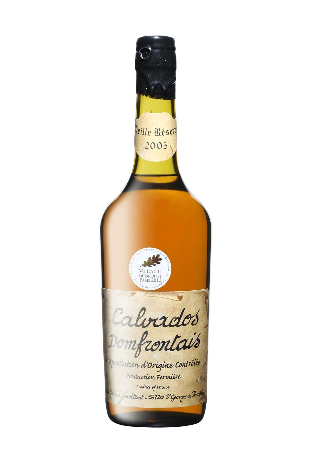 Victor Gontier Calvados Domfrontais 2005 42% 700ml | Brandy | Shop online at Spirits of France