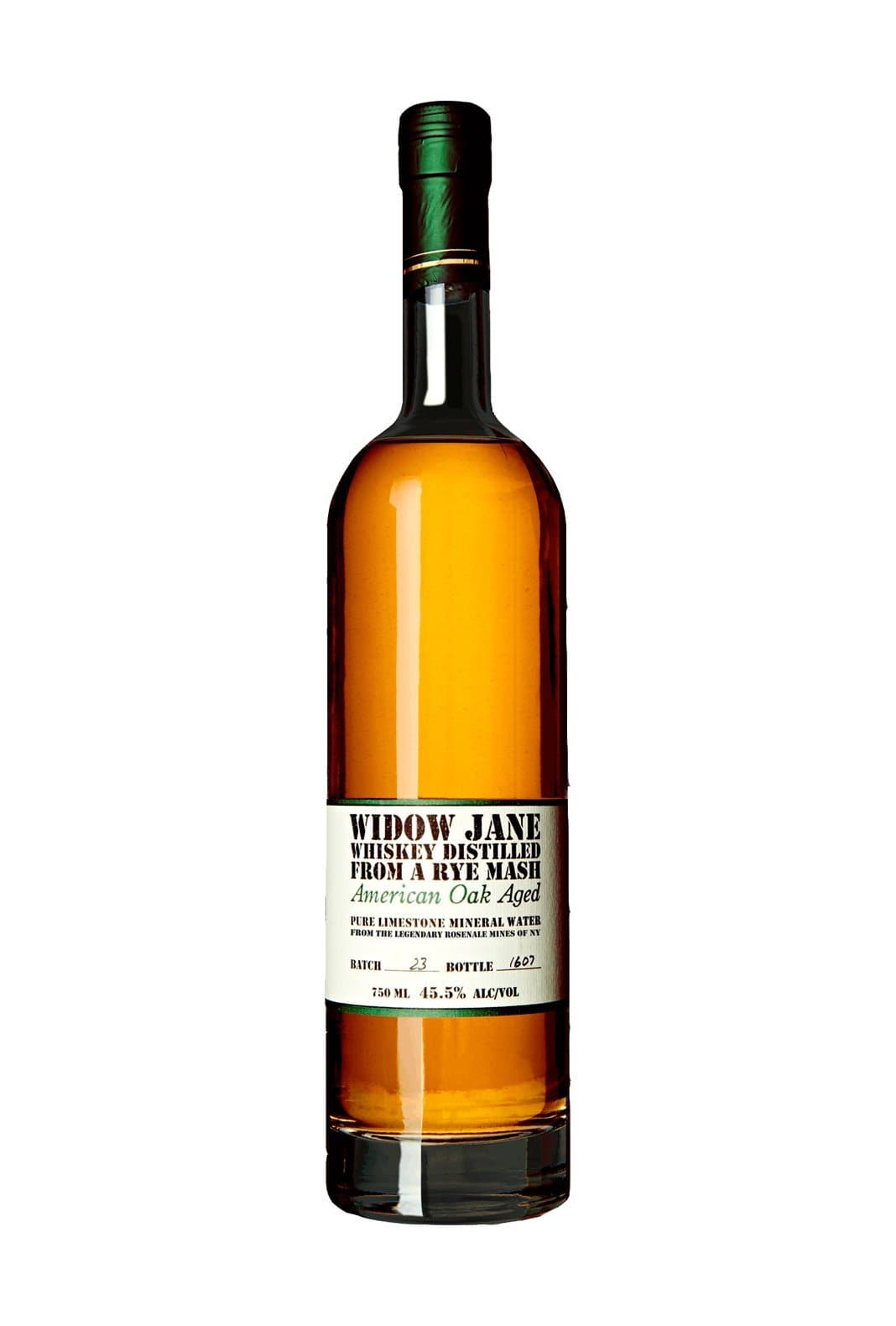 Widow Jane Oak Aged Rye Whiskey 45.5% 700ml | Whiskey | Shop online at Spirits of France